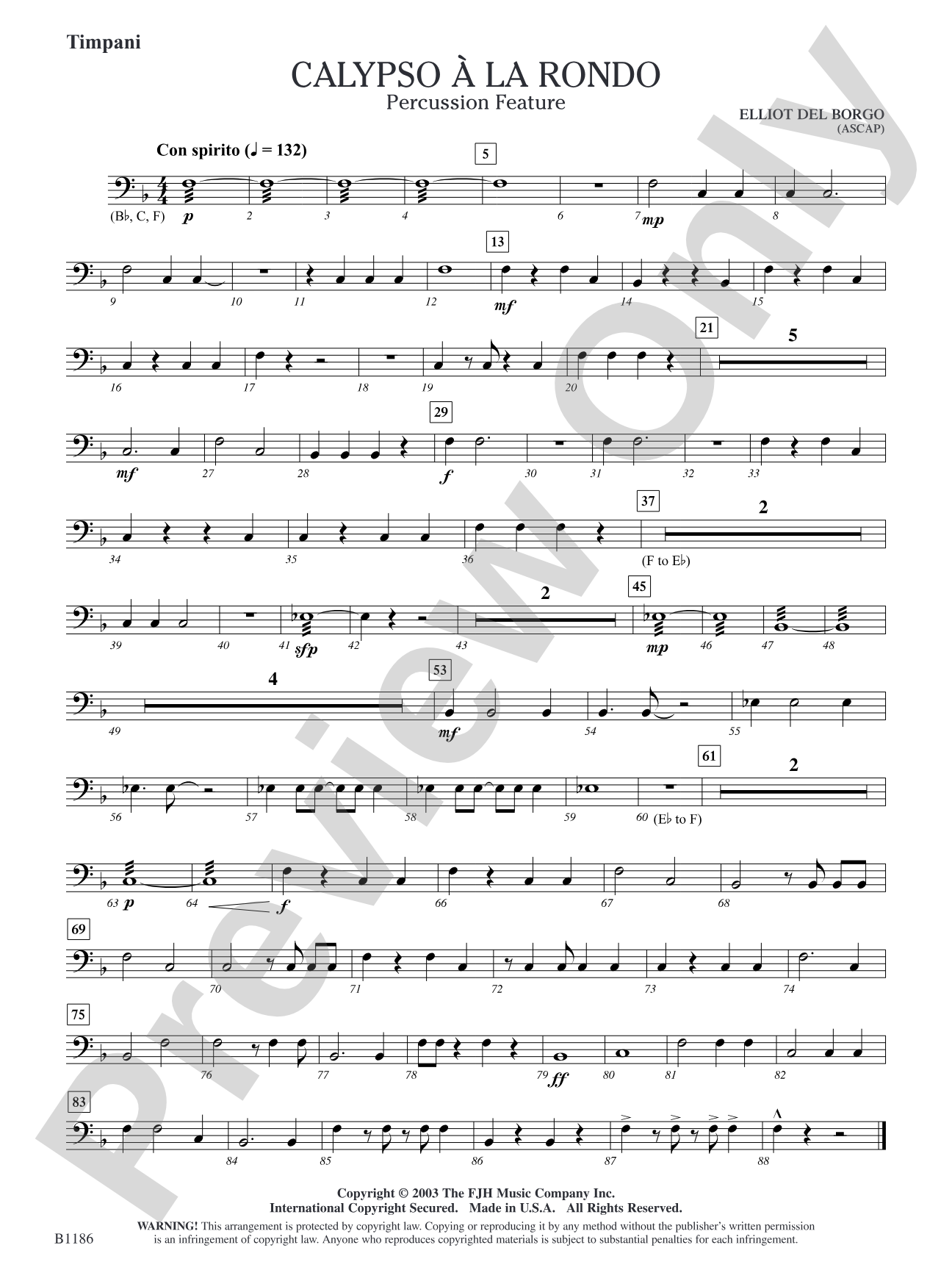 Calypso à la Rondo: Timpani