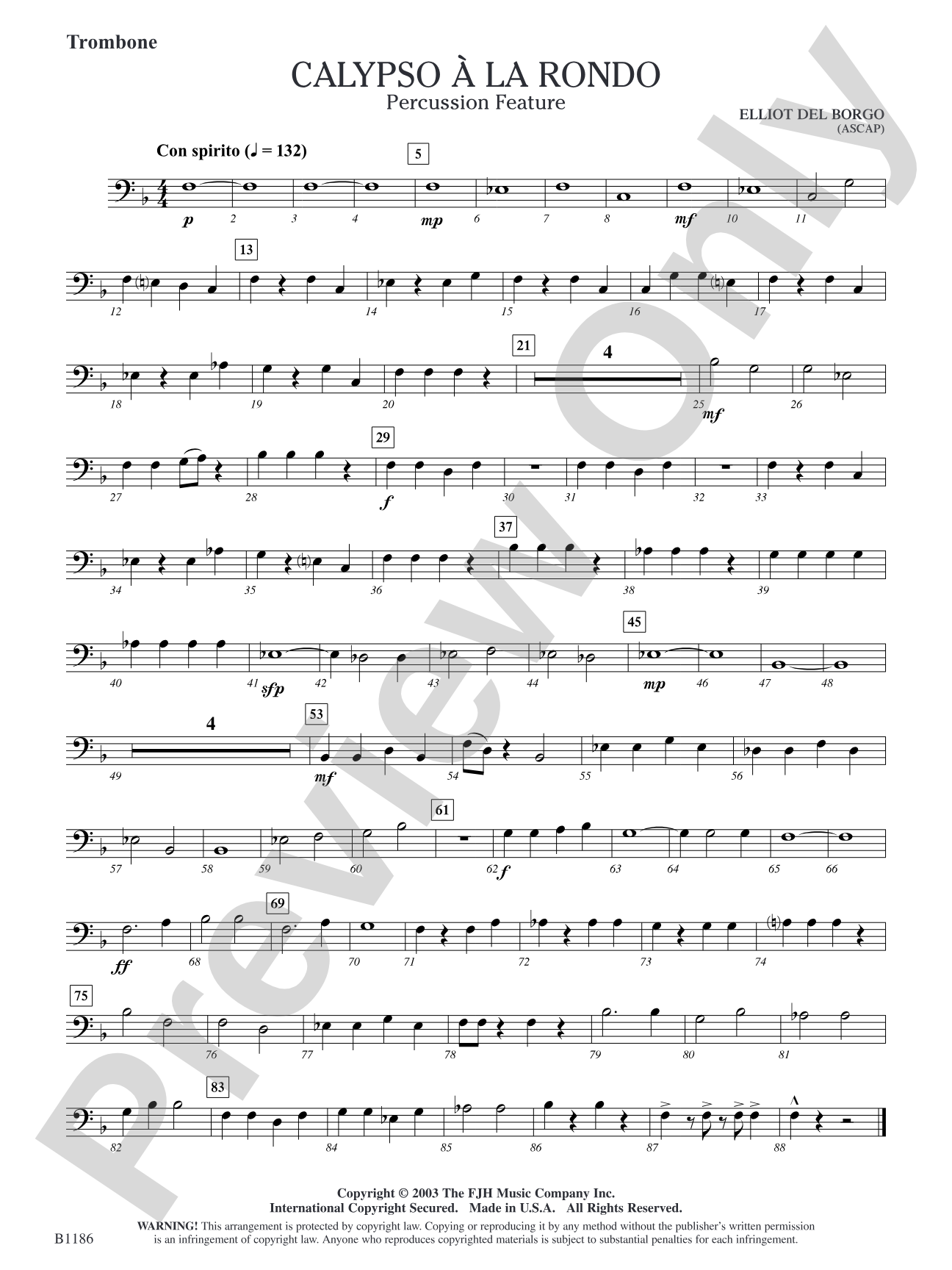Calypso à la Rondo: Trombone