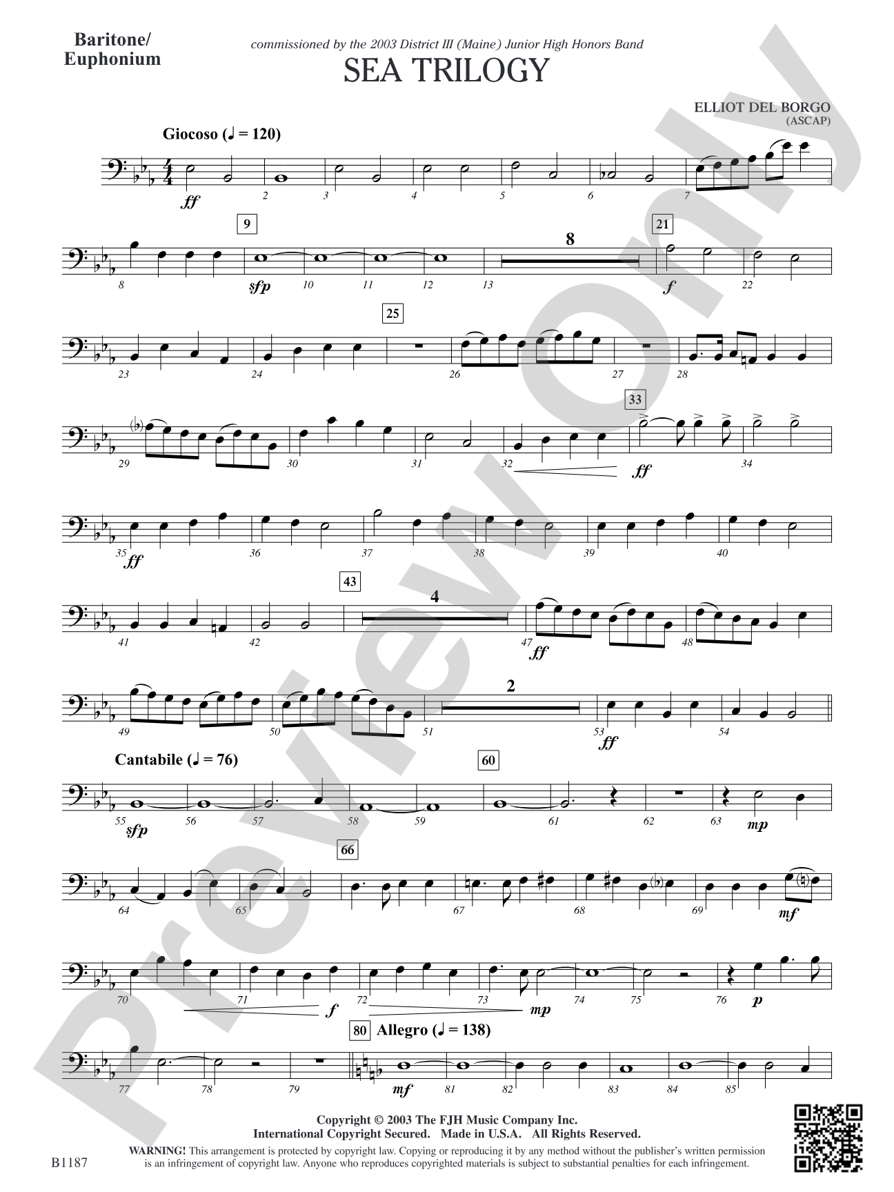 Sea Trilogy: Baritone/Euphonium