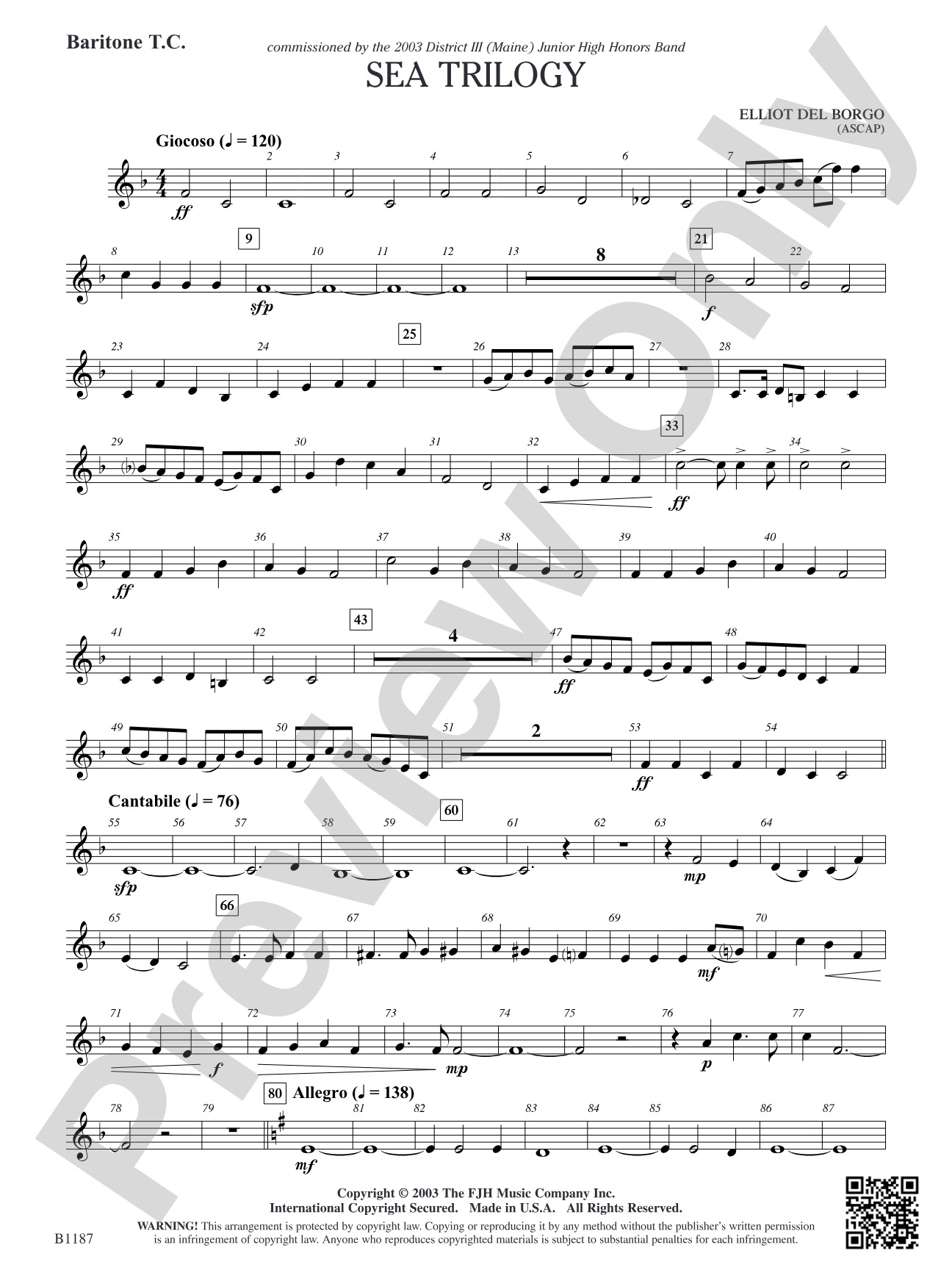 Sea Trilogy: Baritone T.C.