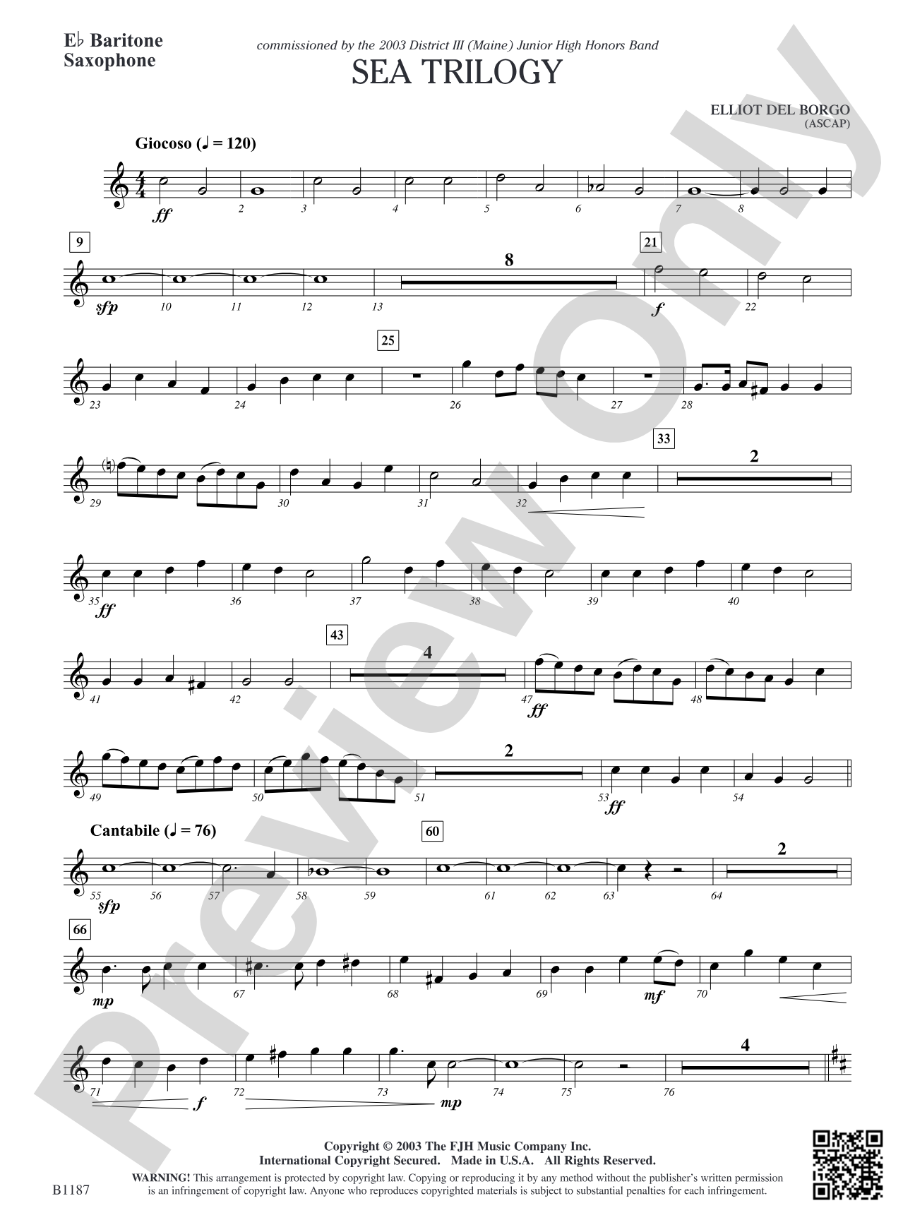 Sea Trilogy: E-flat Baritone Saxophone