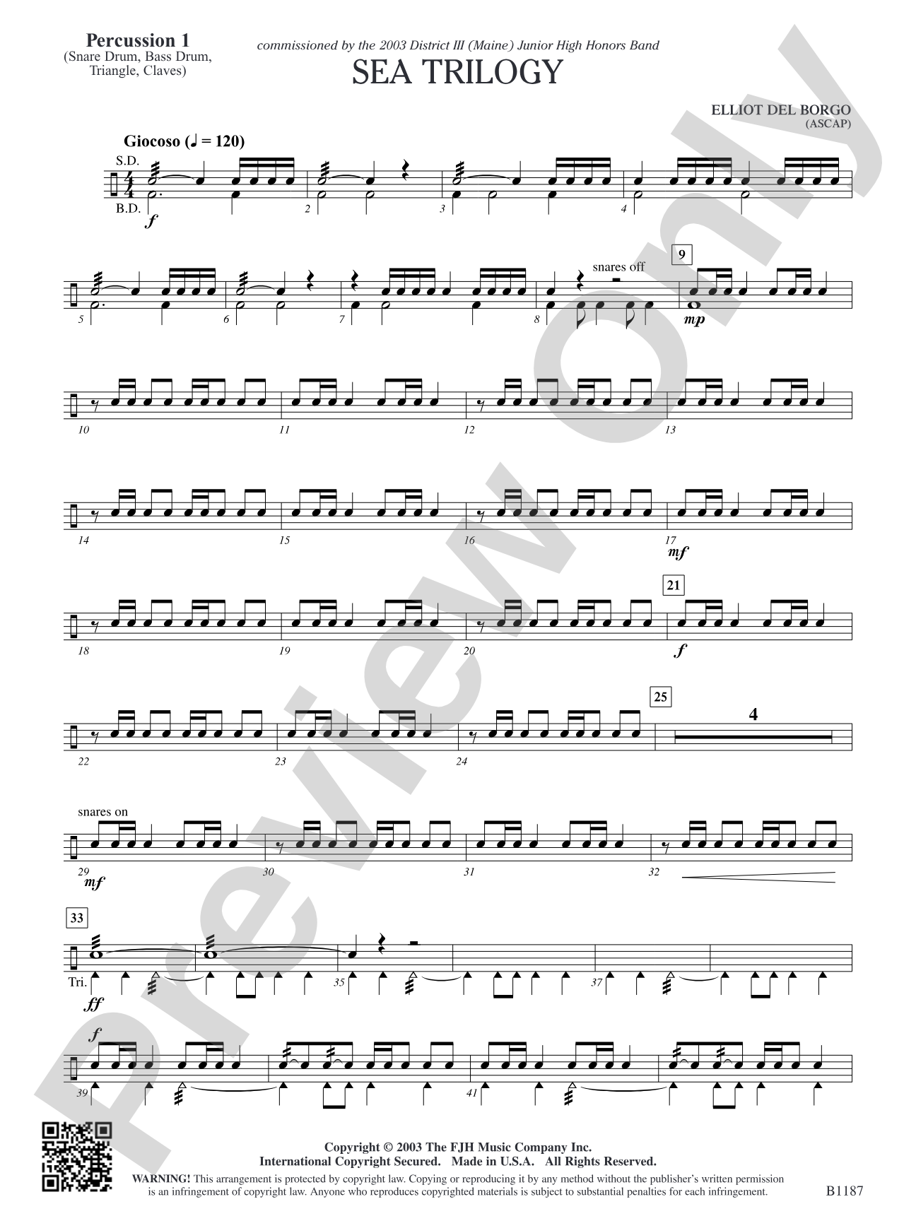 Sea Trilogy: Percussion 1
