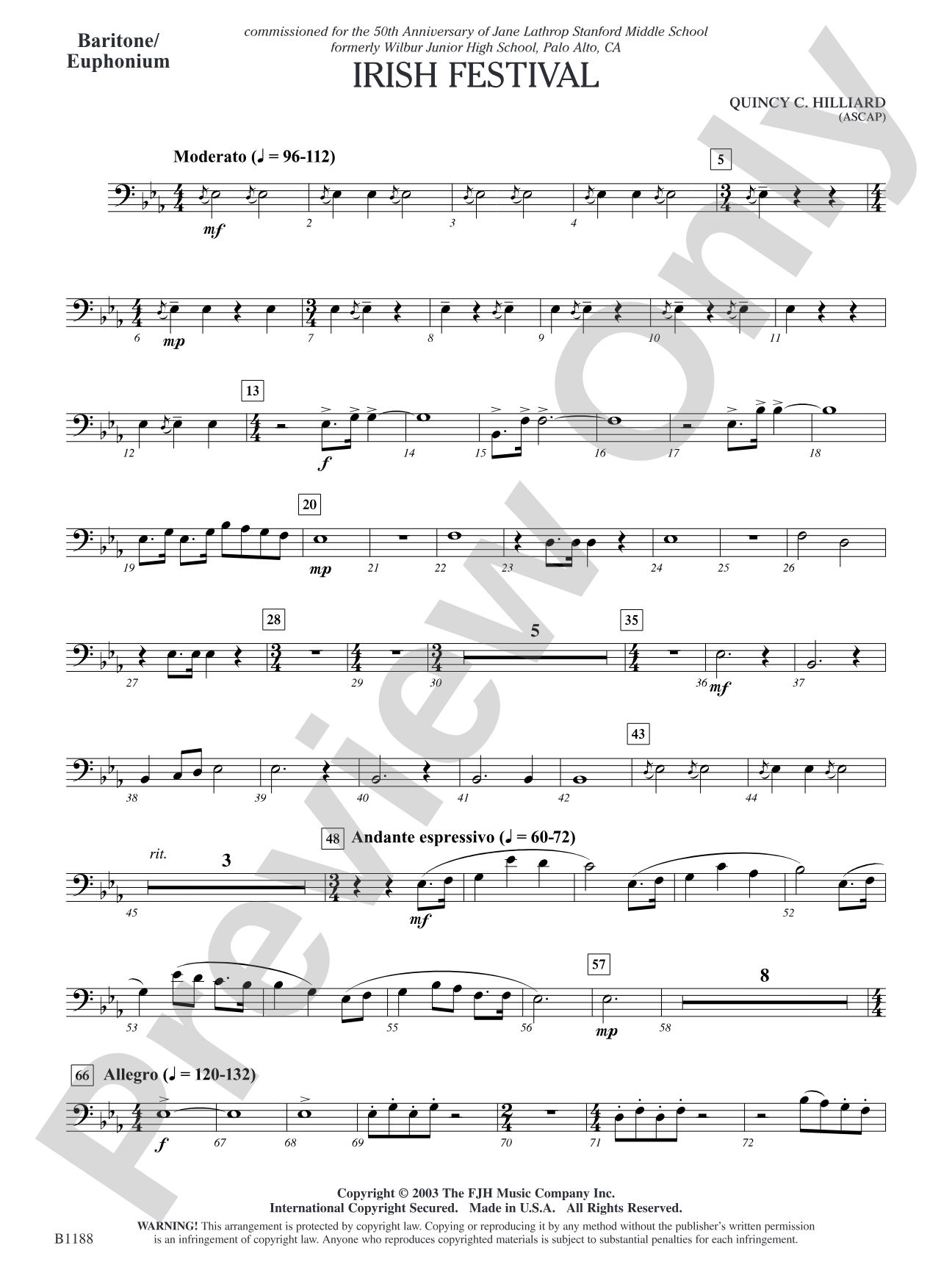 Irish Festival: Baritone/Euphonium