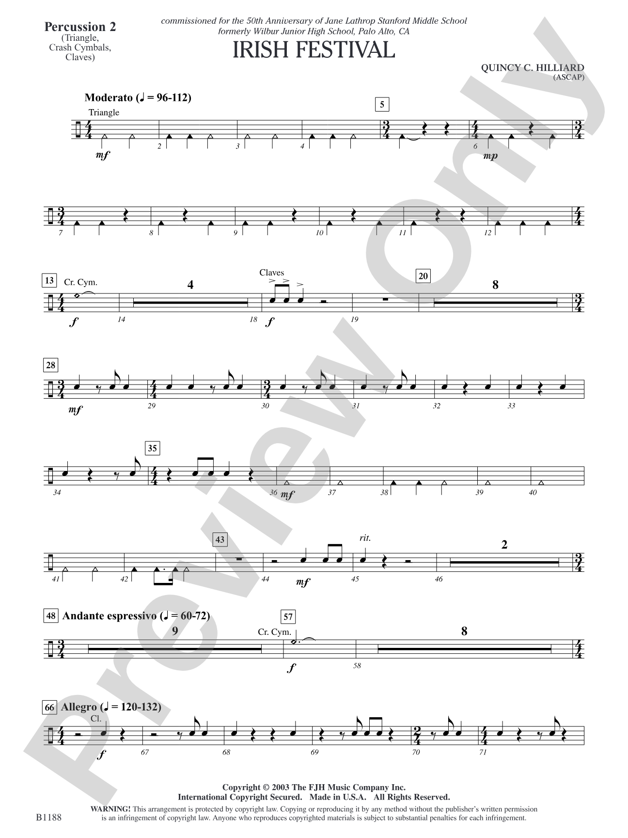 Irish Festival: Percussion 2