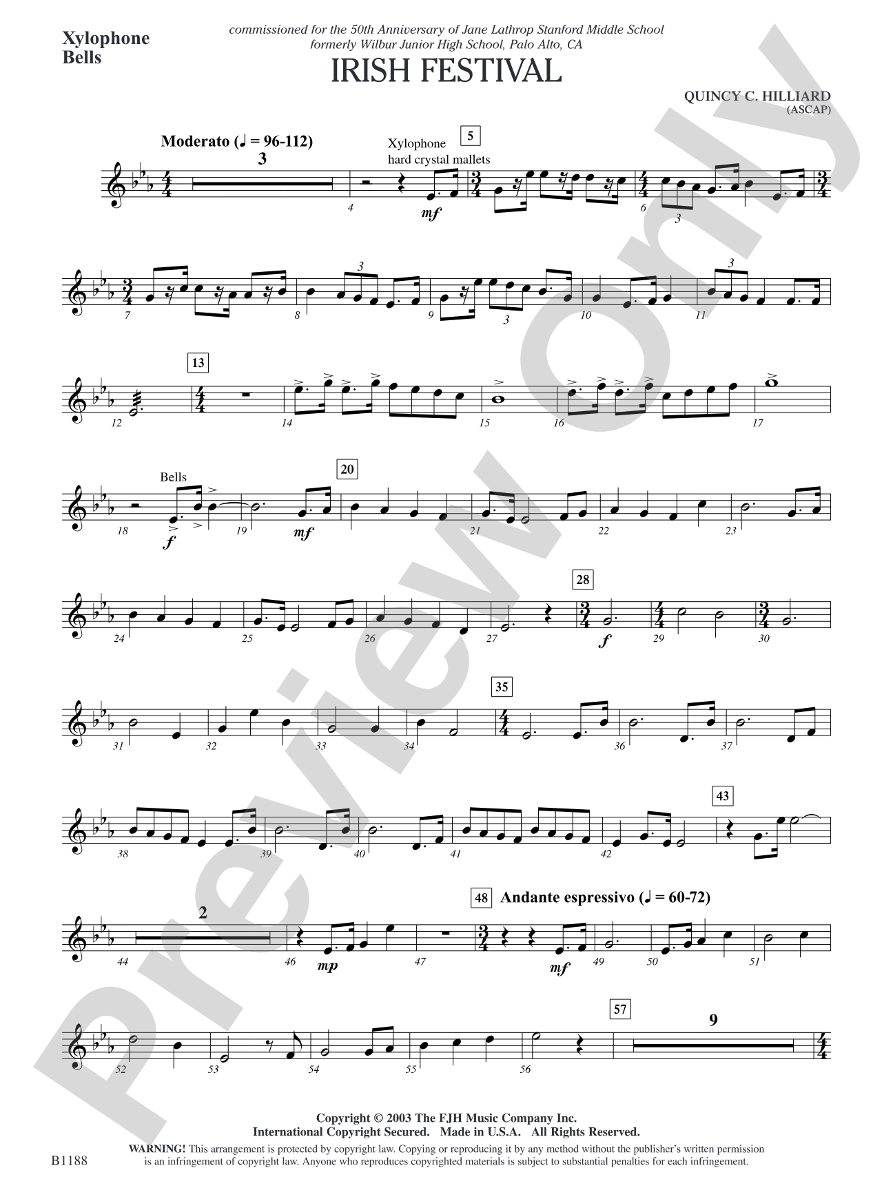 Irish Festival: Xylophone/Bells