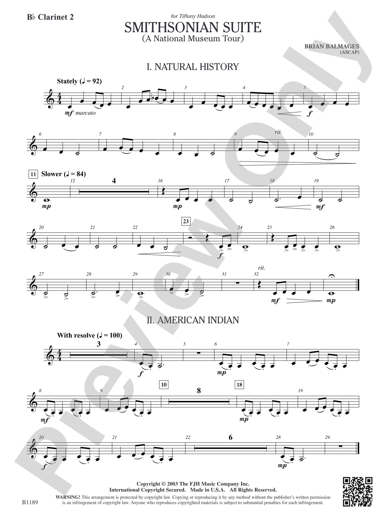 Smithsonian Suite: B-flat Clarinet 2