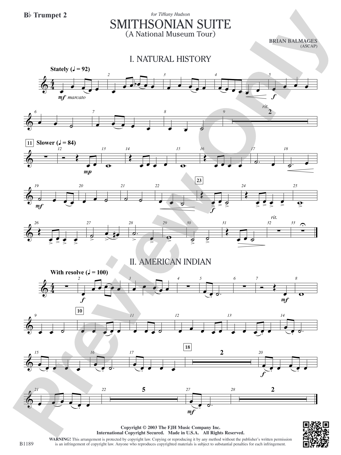 Smithsonian Suite: B-flat Trumpet 2