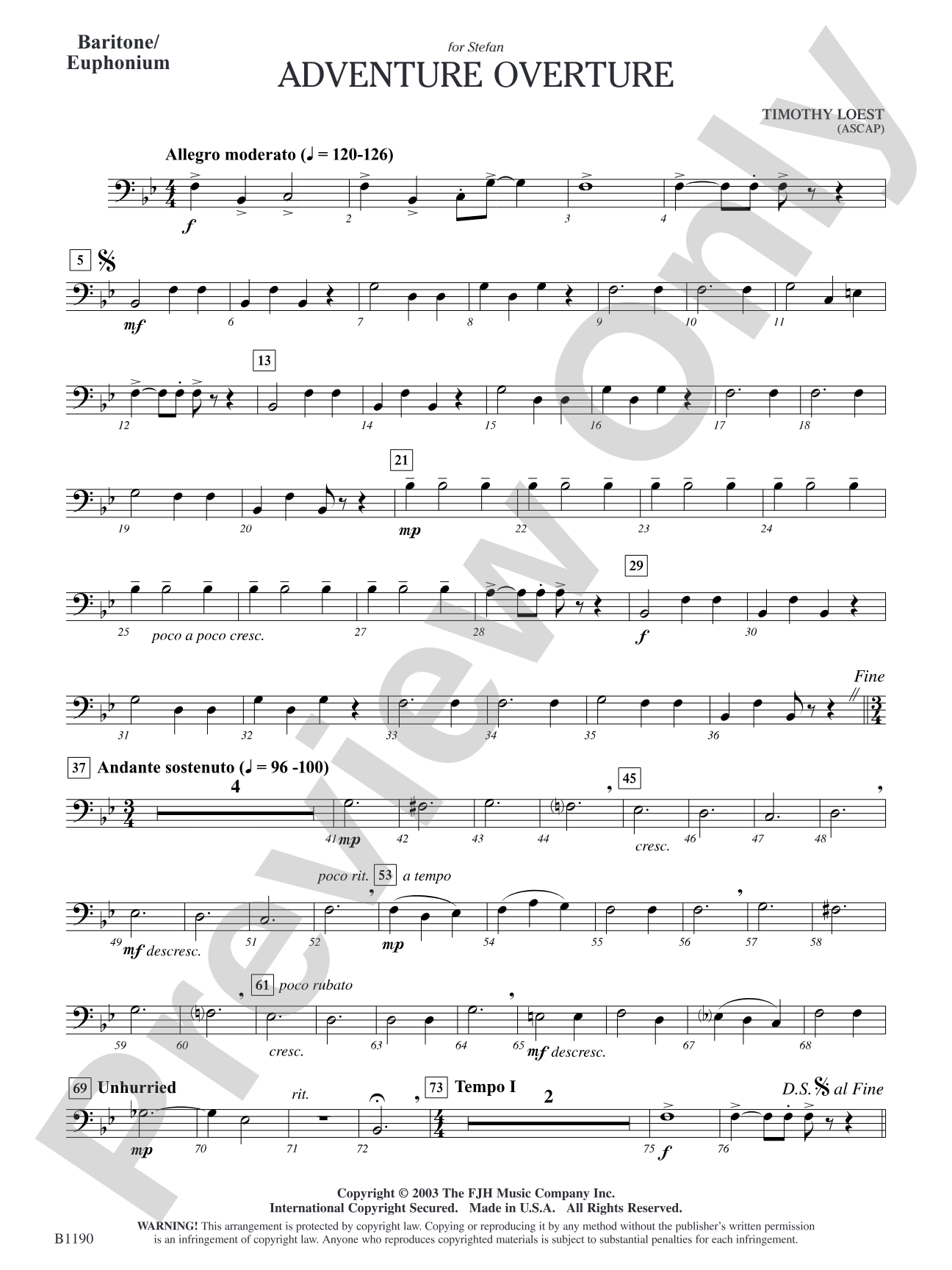 Adventure Overture: Baritone/Euphonium