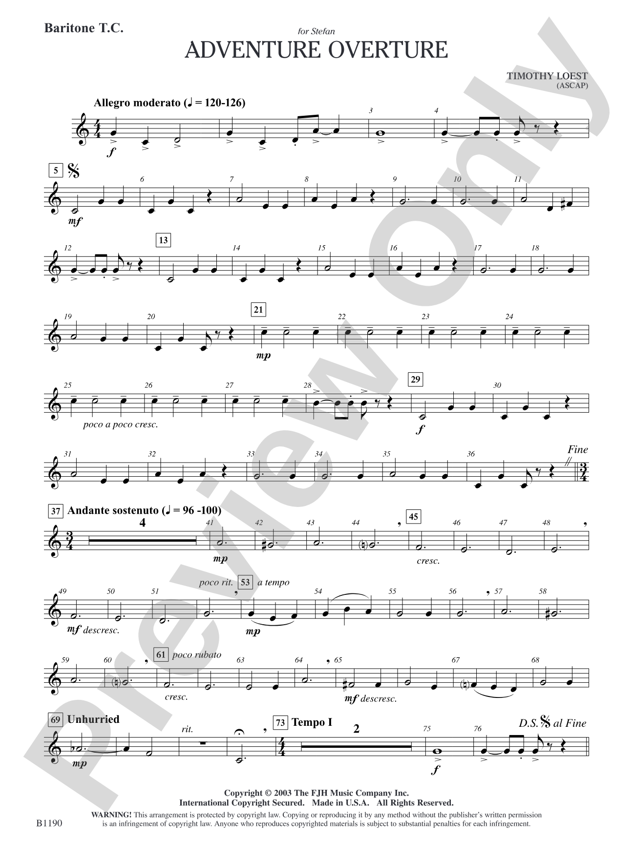 Adventure Overture: Baritone T.C.