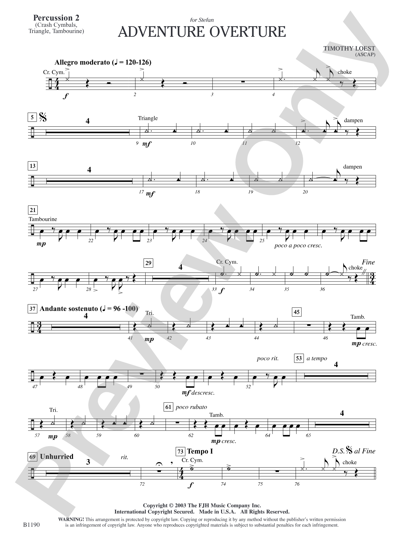 Adventure Overture: Percussion 2