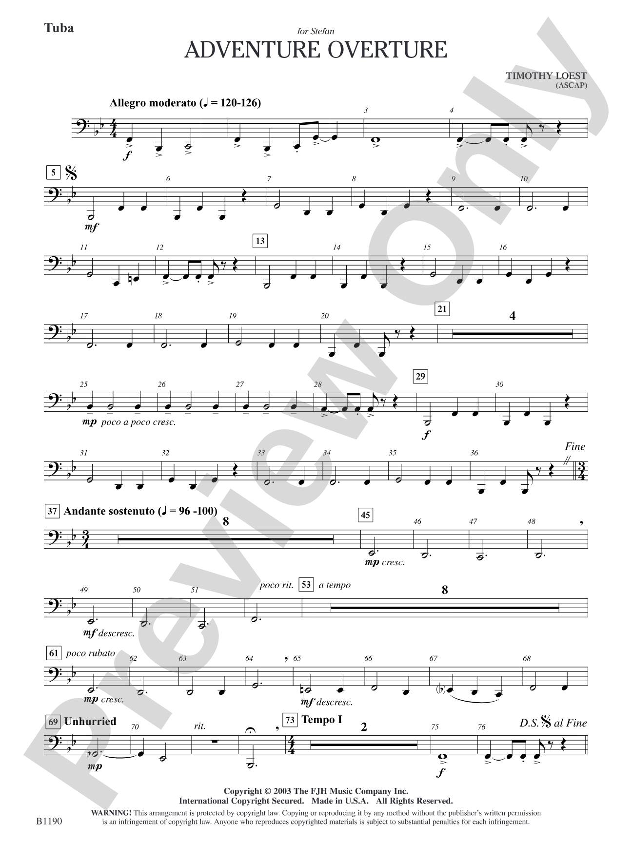 Adventure Overture: Tuba