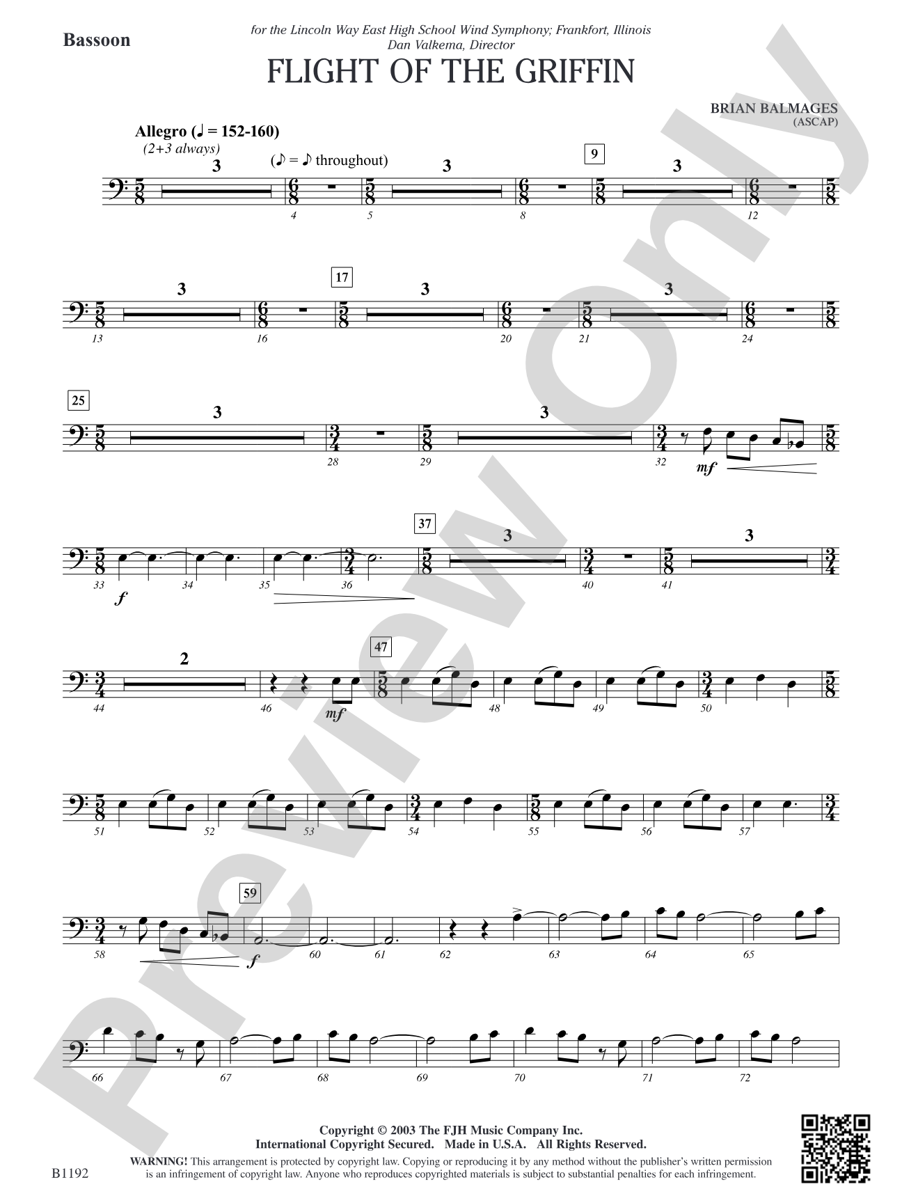 Flight of the Griffin: Bassoon