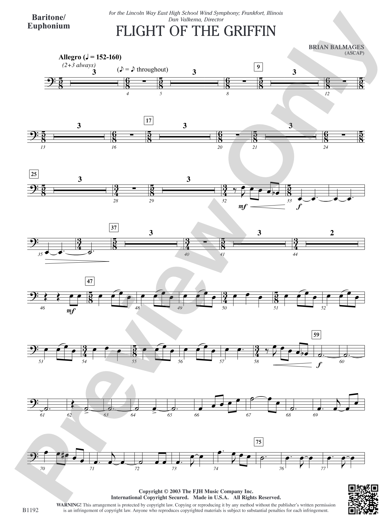 Flight of the Griffin: Baritone/Euphonium