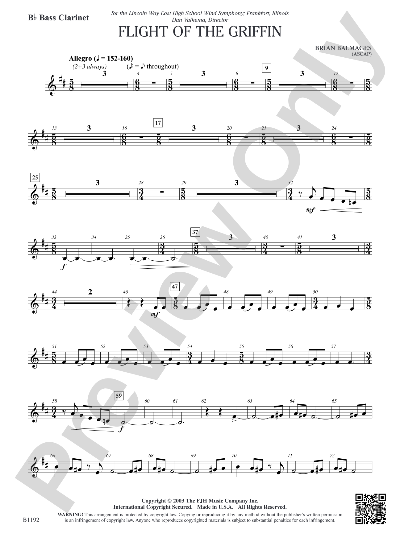 Flight of the Griffin: B-flat Bass Clarinet