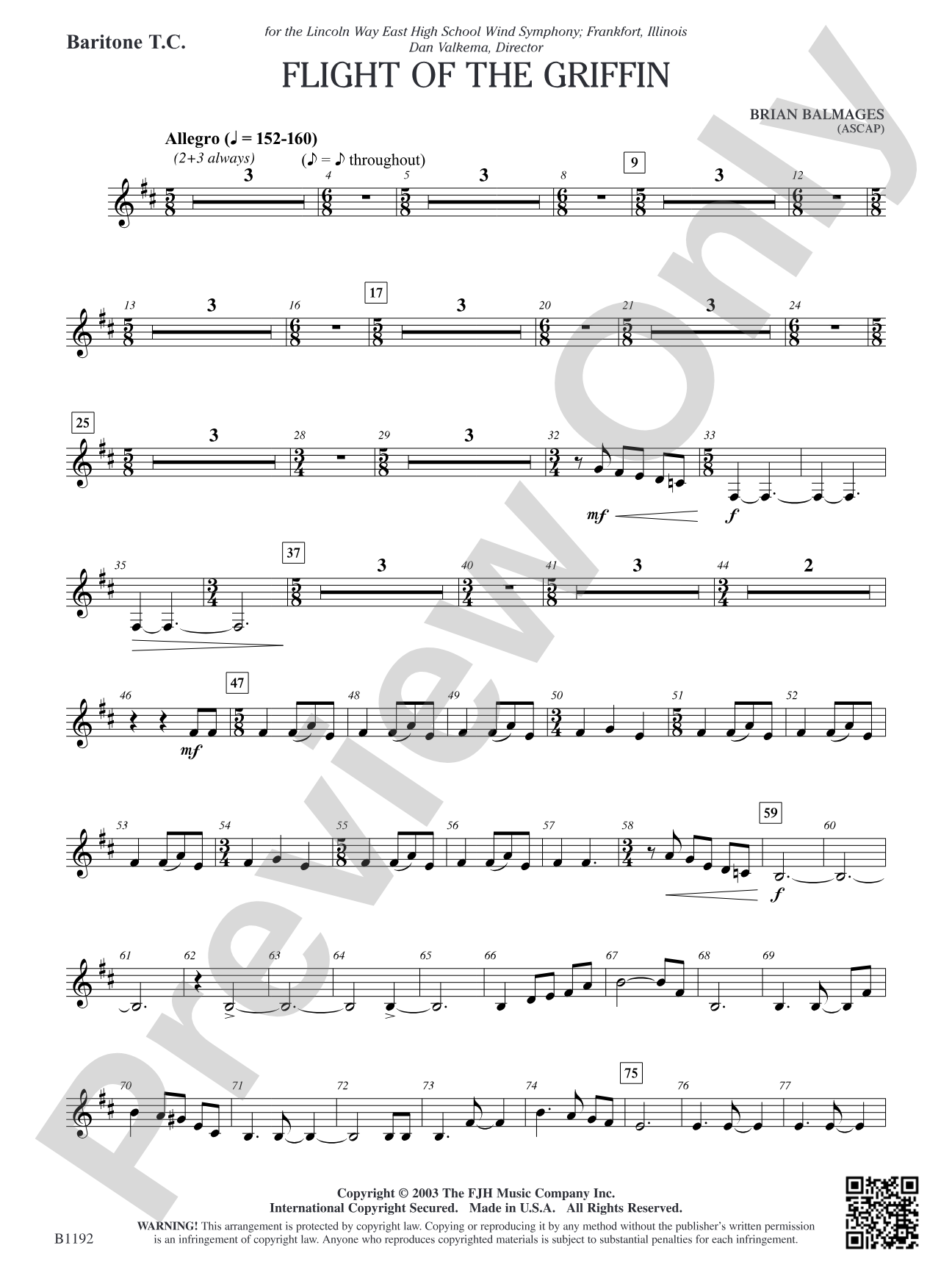 Flight of the Griffin: Baritone T.C.