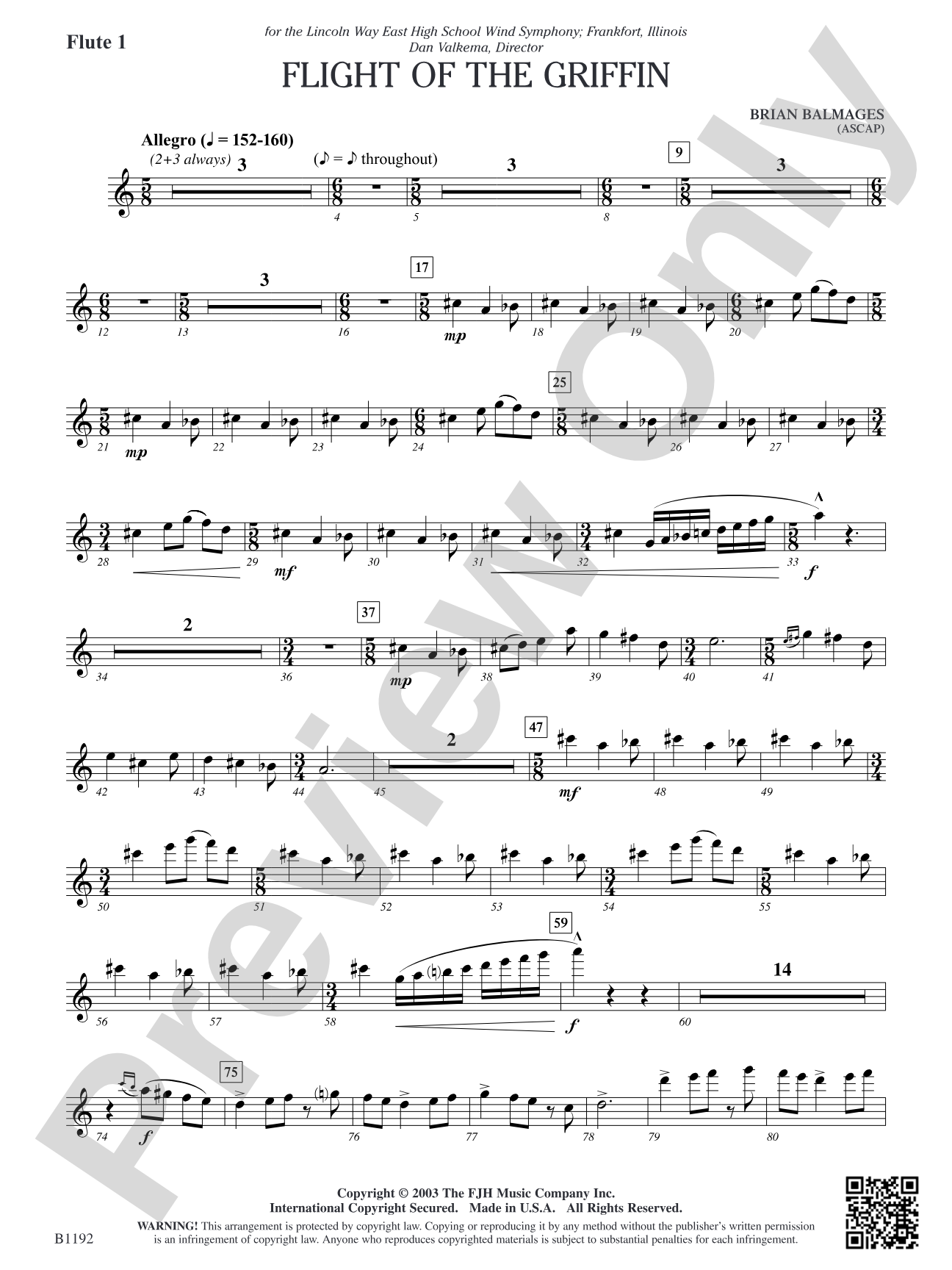 Flight of the Griffin: Flute 1