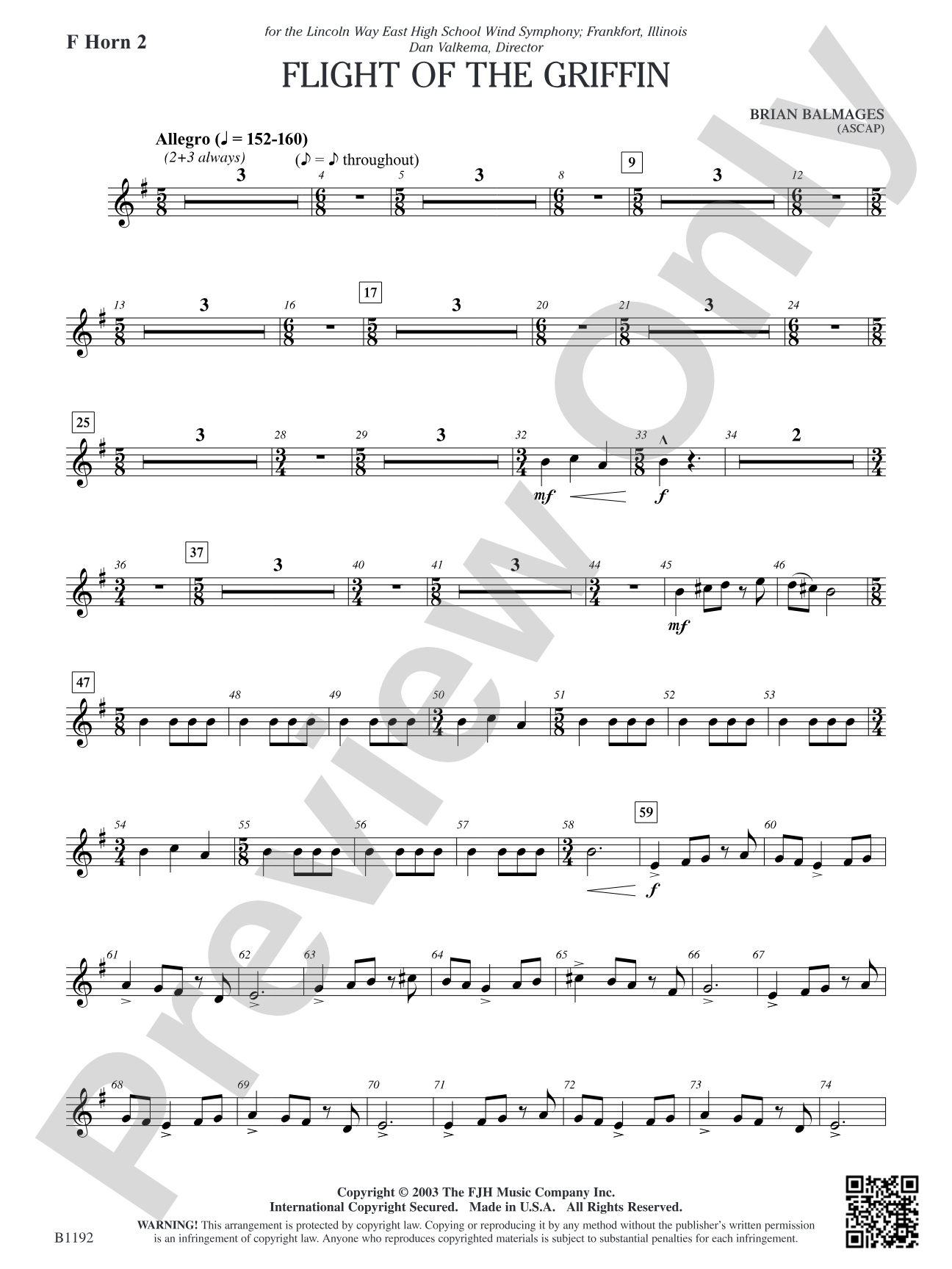 Flight of the Griffin: F Horn 2