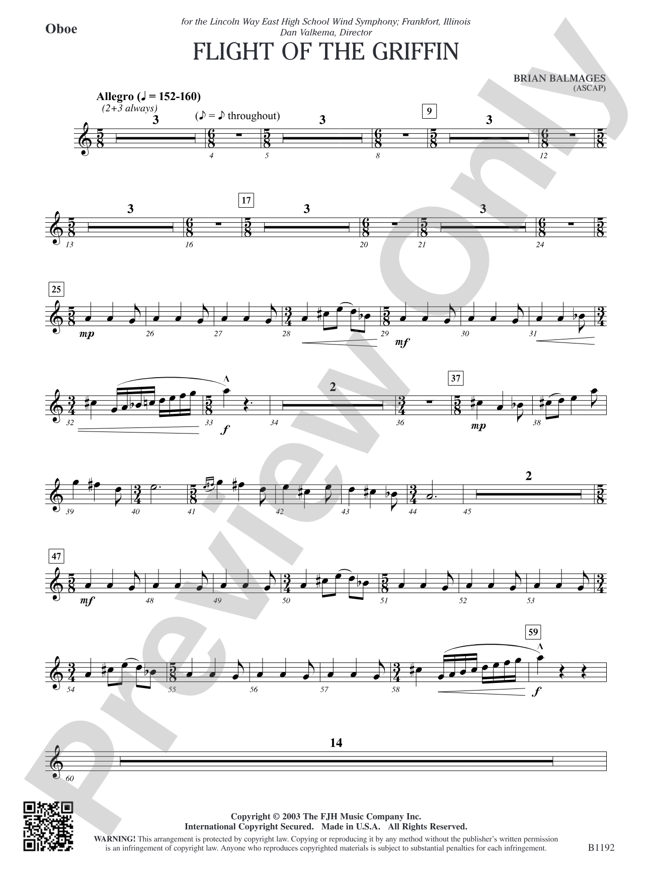 Flight of the Griffin: Oboe