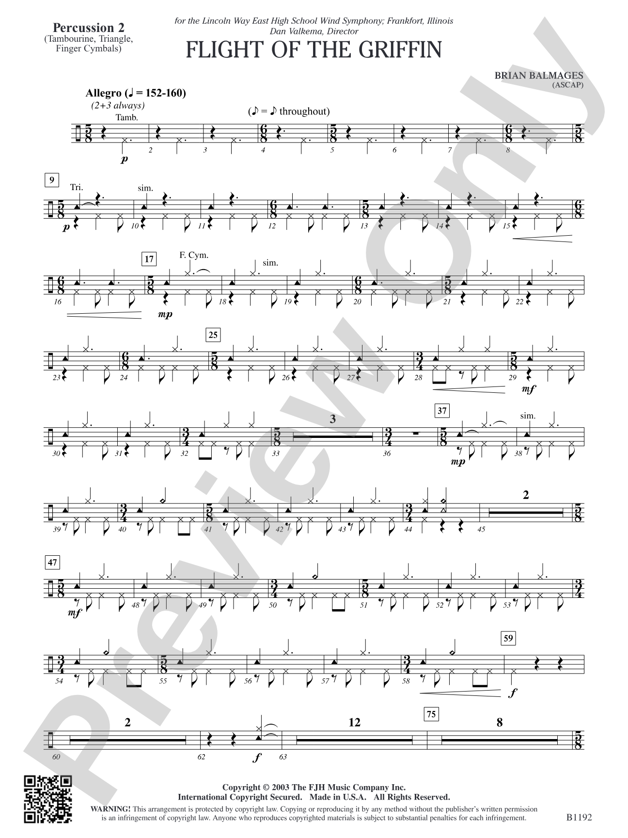 Flight of the Griffin: Percussion 2