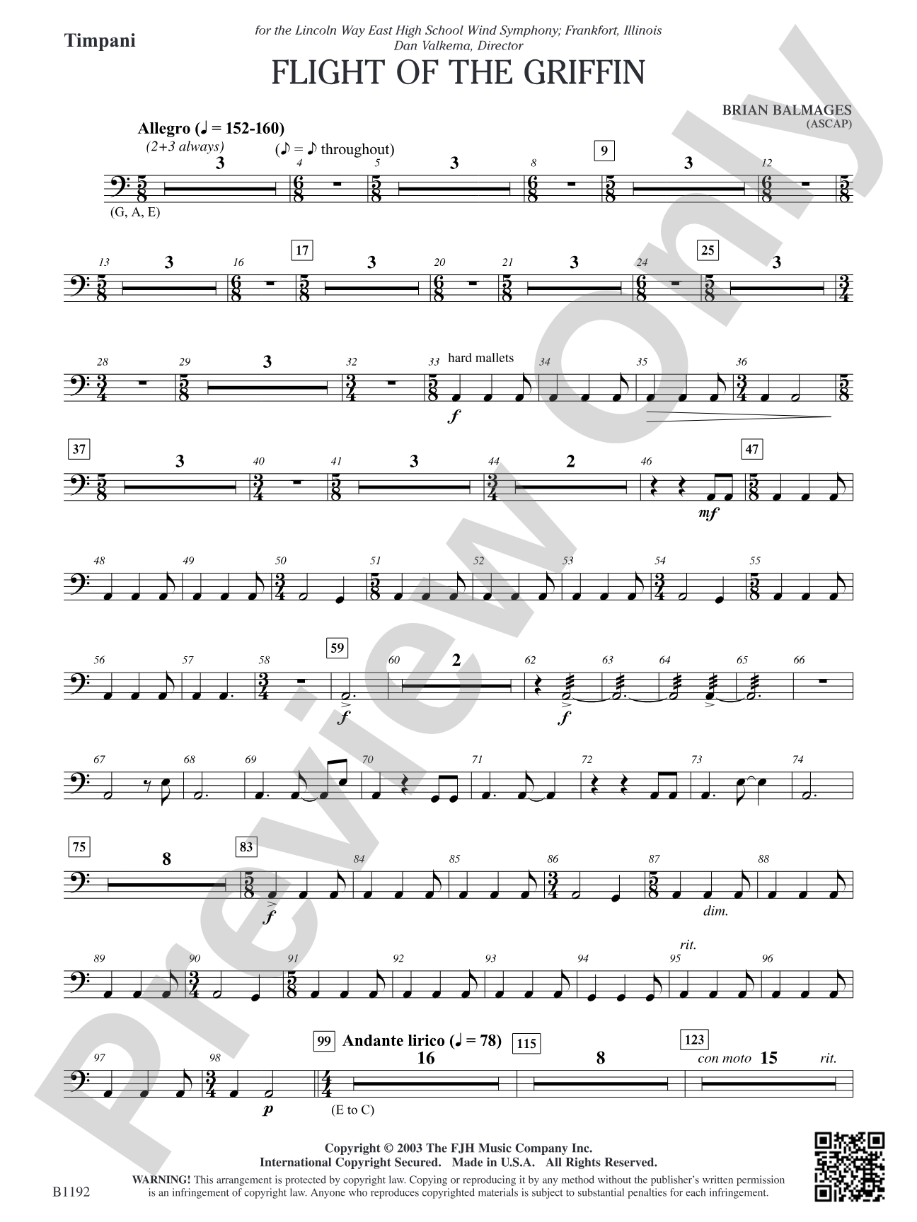 Flight of the Griffin: Timpani