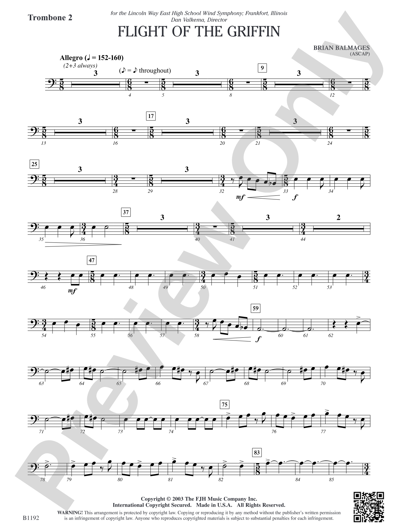 Flight of the Griffin: Trombone 2