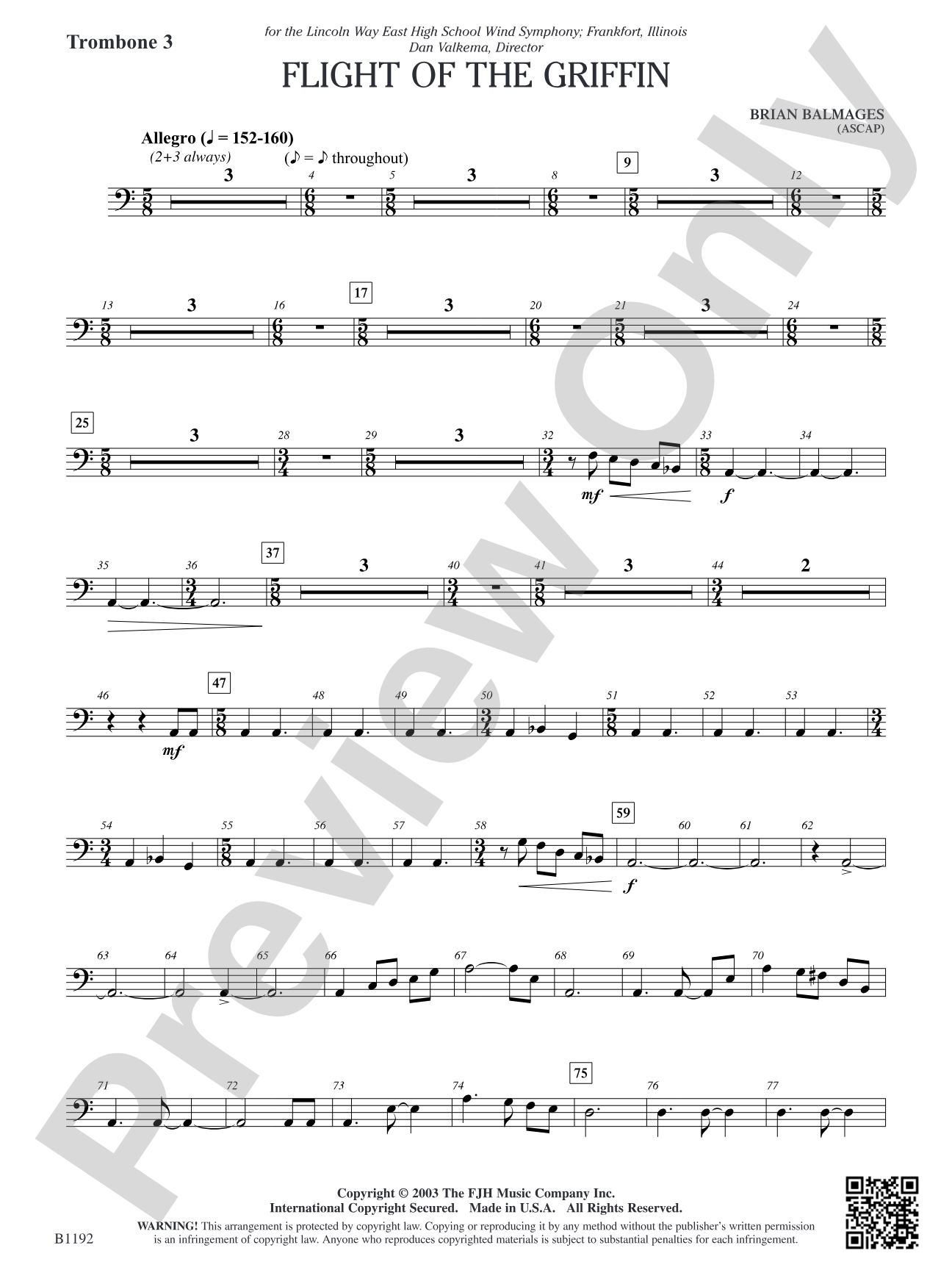 Flight of the Griffin: Trombone 3