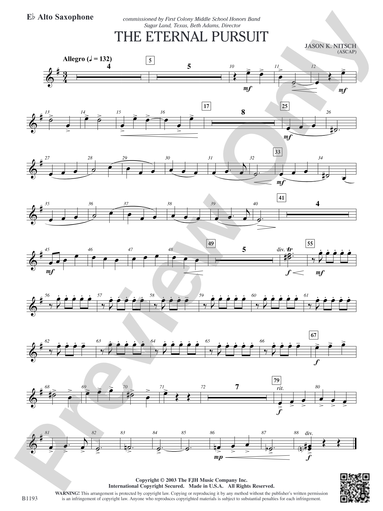 The Eternal Pursuit: E-flat Alto Saxophone