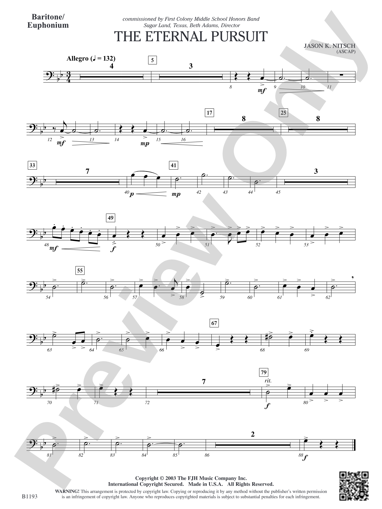 The Eternal Pursuit: Baritone/Euphonium