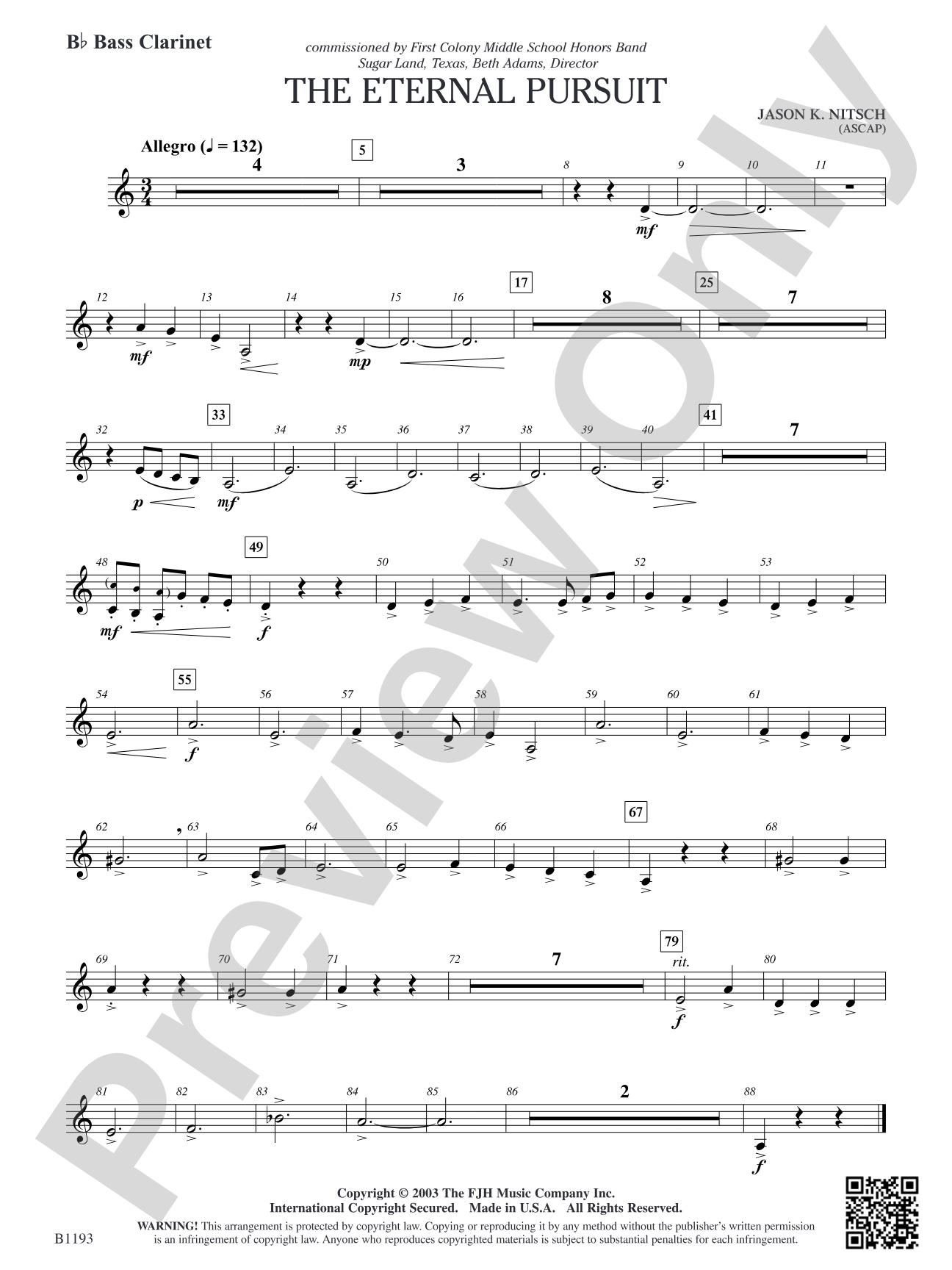 The Eternal Pursuit: B-flat Bass Clarinet