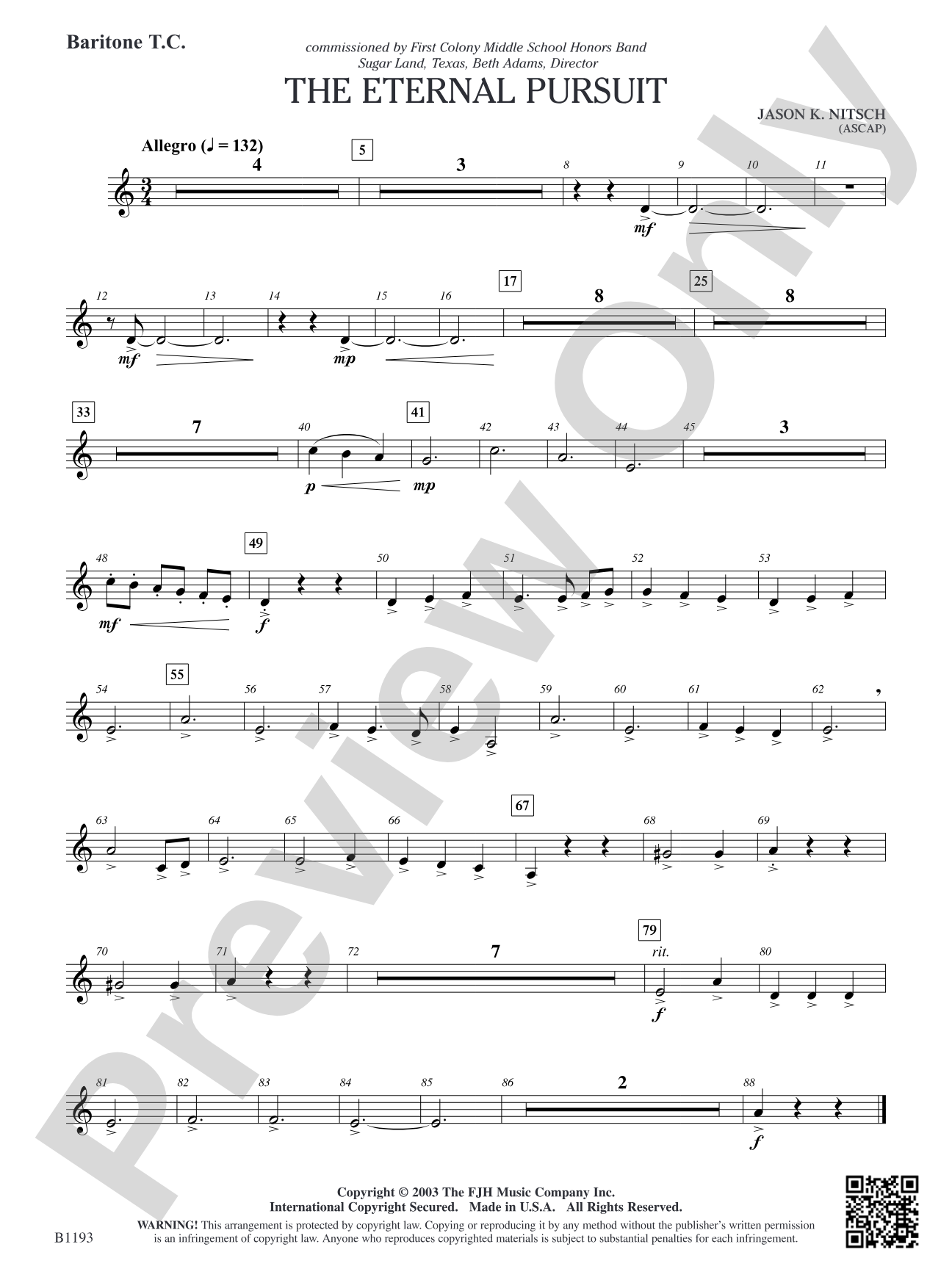 The Eternal Pursuit: Baritone T.C.