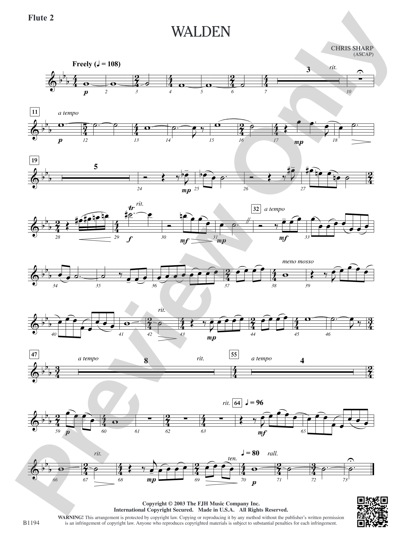 Walden: Flute 2