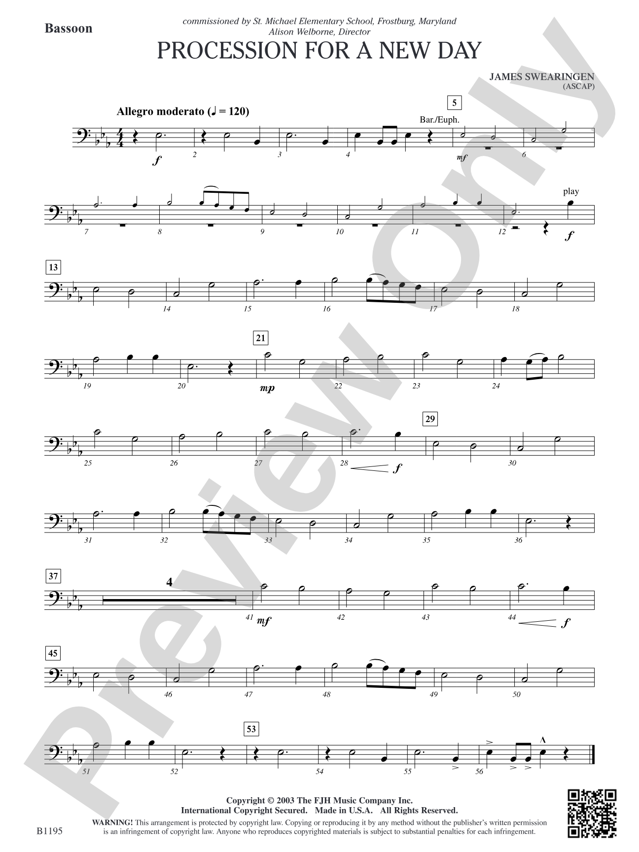 Procession for a New Day: Bassoon