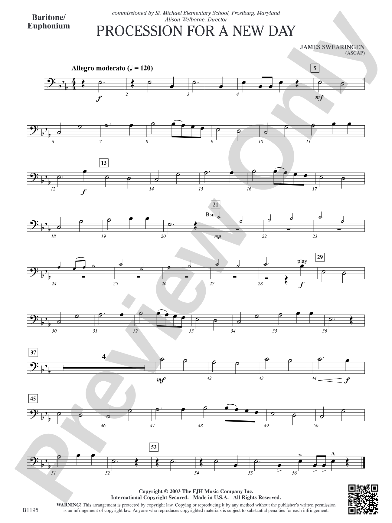 Procession for a New Day: Baritone/Euphonium