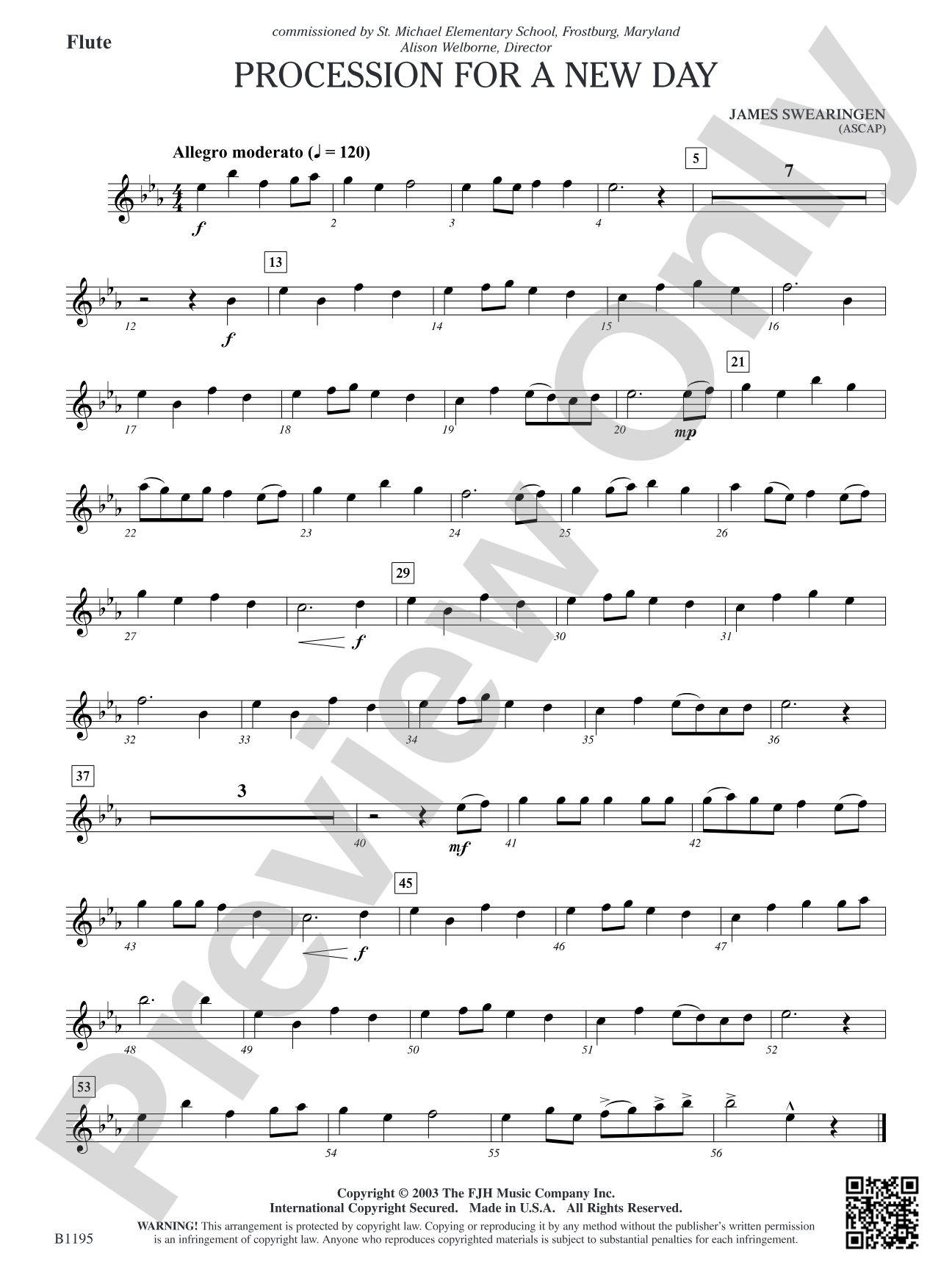 Procession for a New Day: Flute