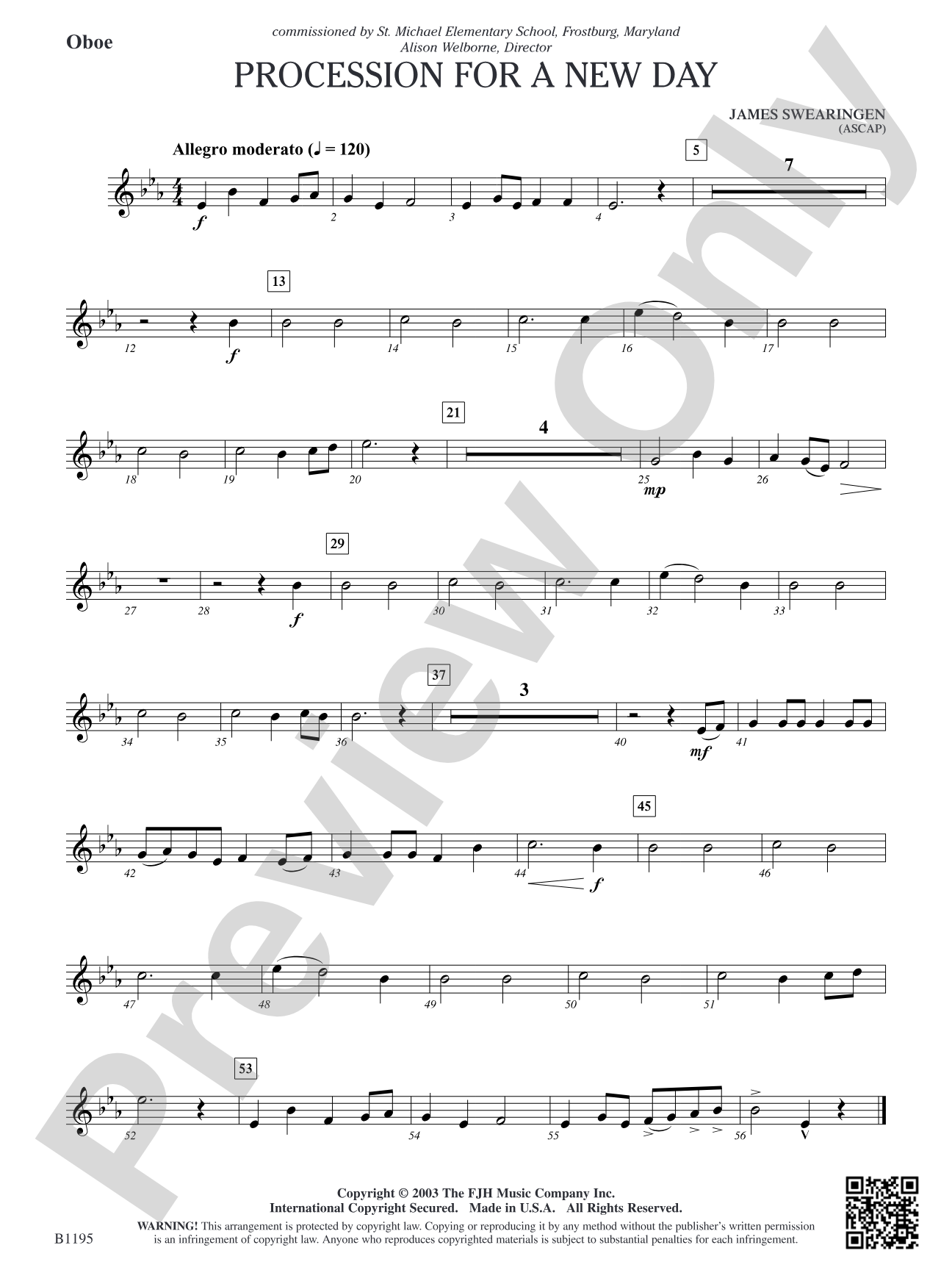 Procession for a New Day: Oboe