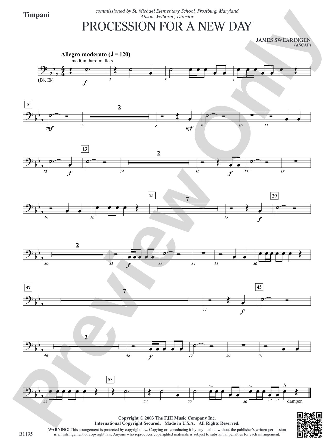 Procession for a New Day: Timpani