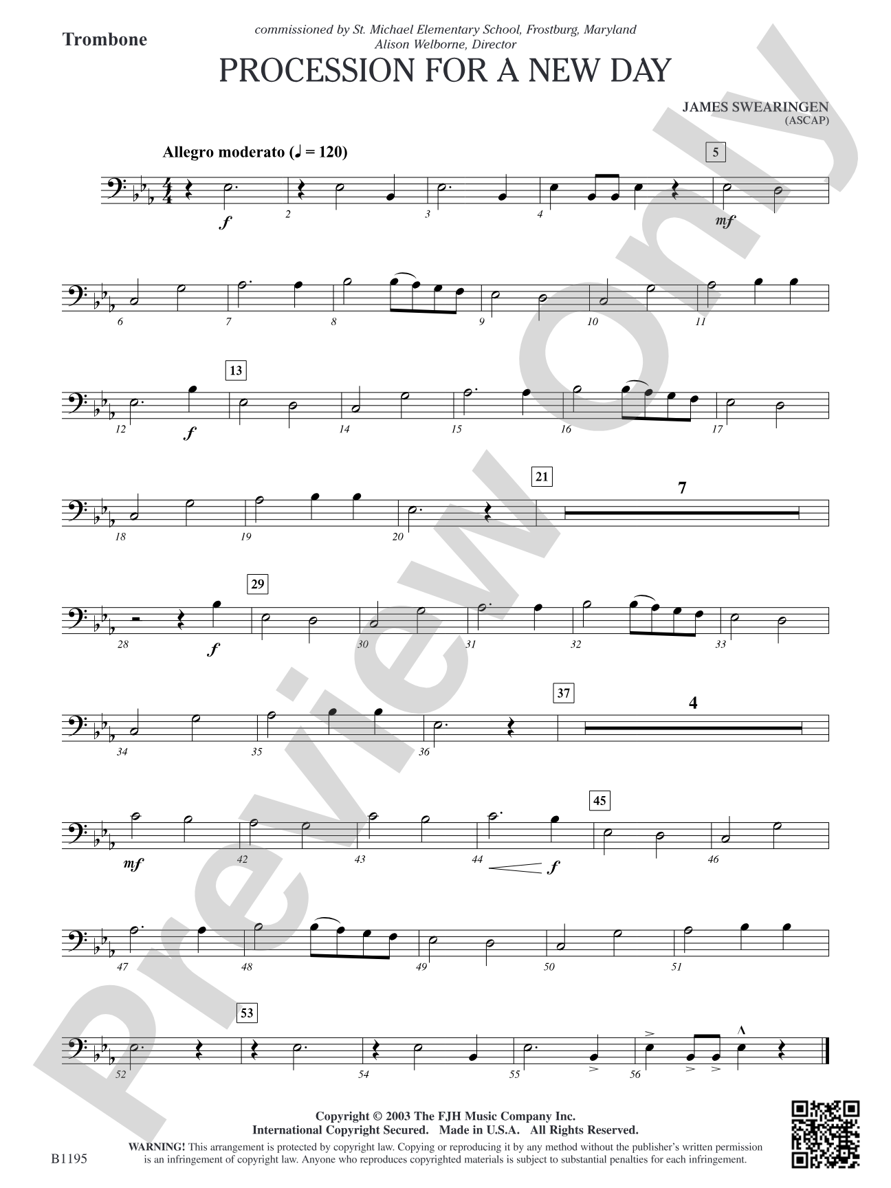 Procession for a New Day: Trombone