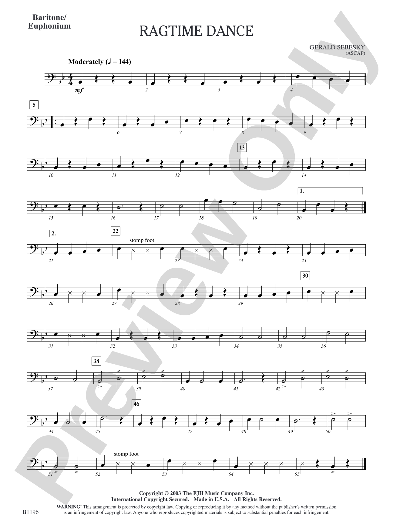 Ragtime Dance: Baritone/Euphonium