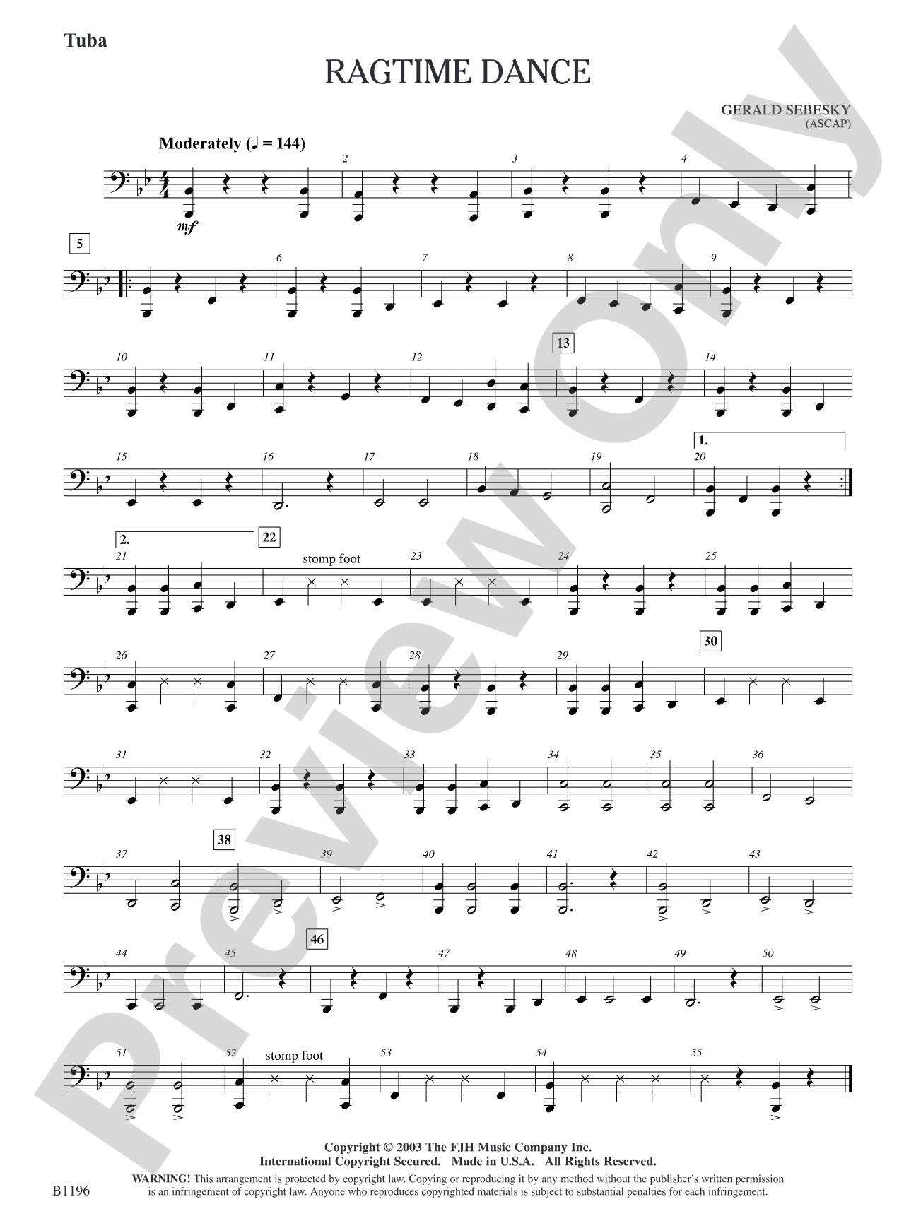 Ragtime Dance: Tuba
