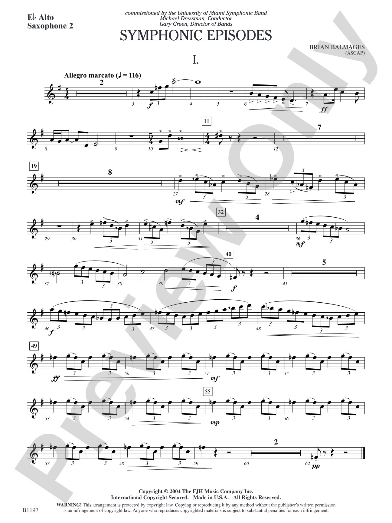Symphonic Episodes: E-flat Alto Saxophone 2