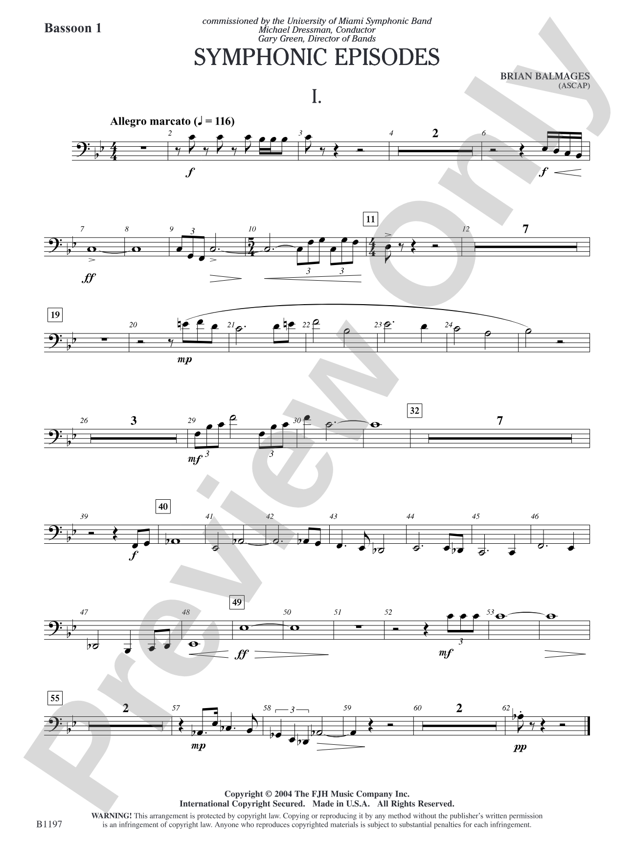 Symphonic Episodes: Bassoon 1