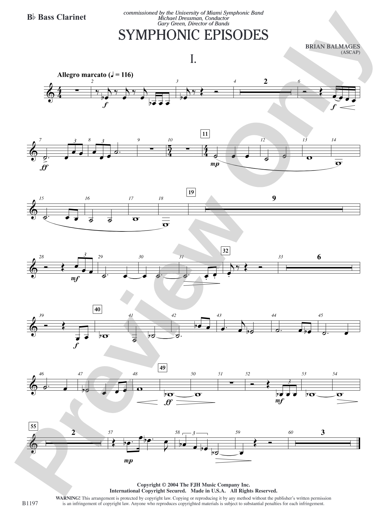 Symphonic Episodes: B-flat Bass Clarinet