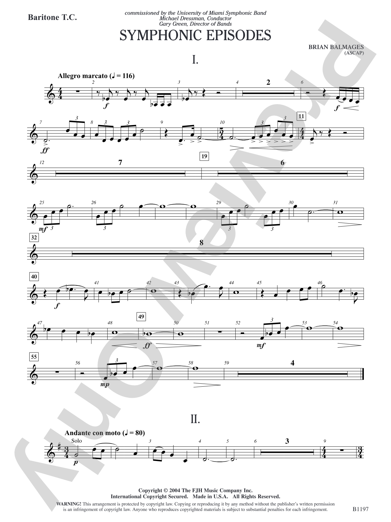 Symphonic Episodes: Baritone T.C.