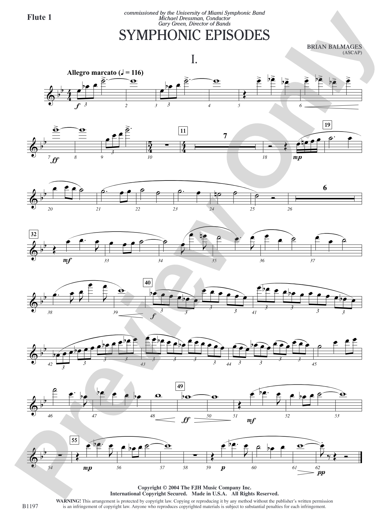 Symphonic Episodes: Flute 1