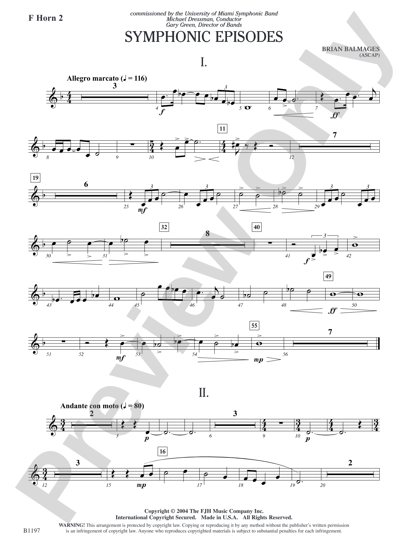 Symphonic Episodes: F Horn 2