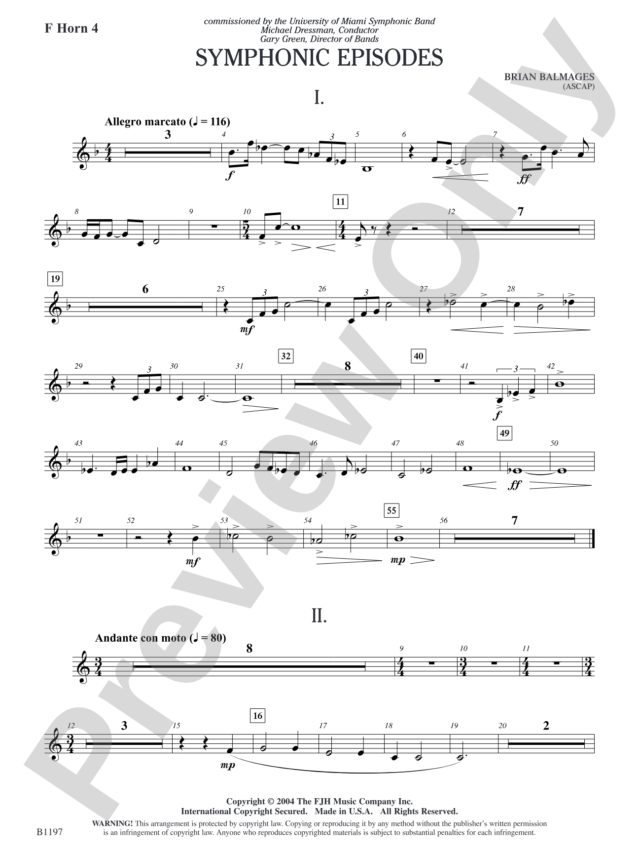 Symphonic Episodes: F Horn 4