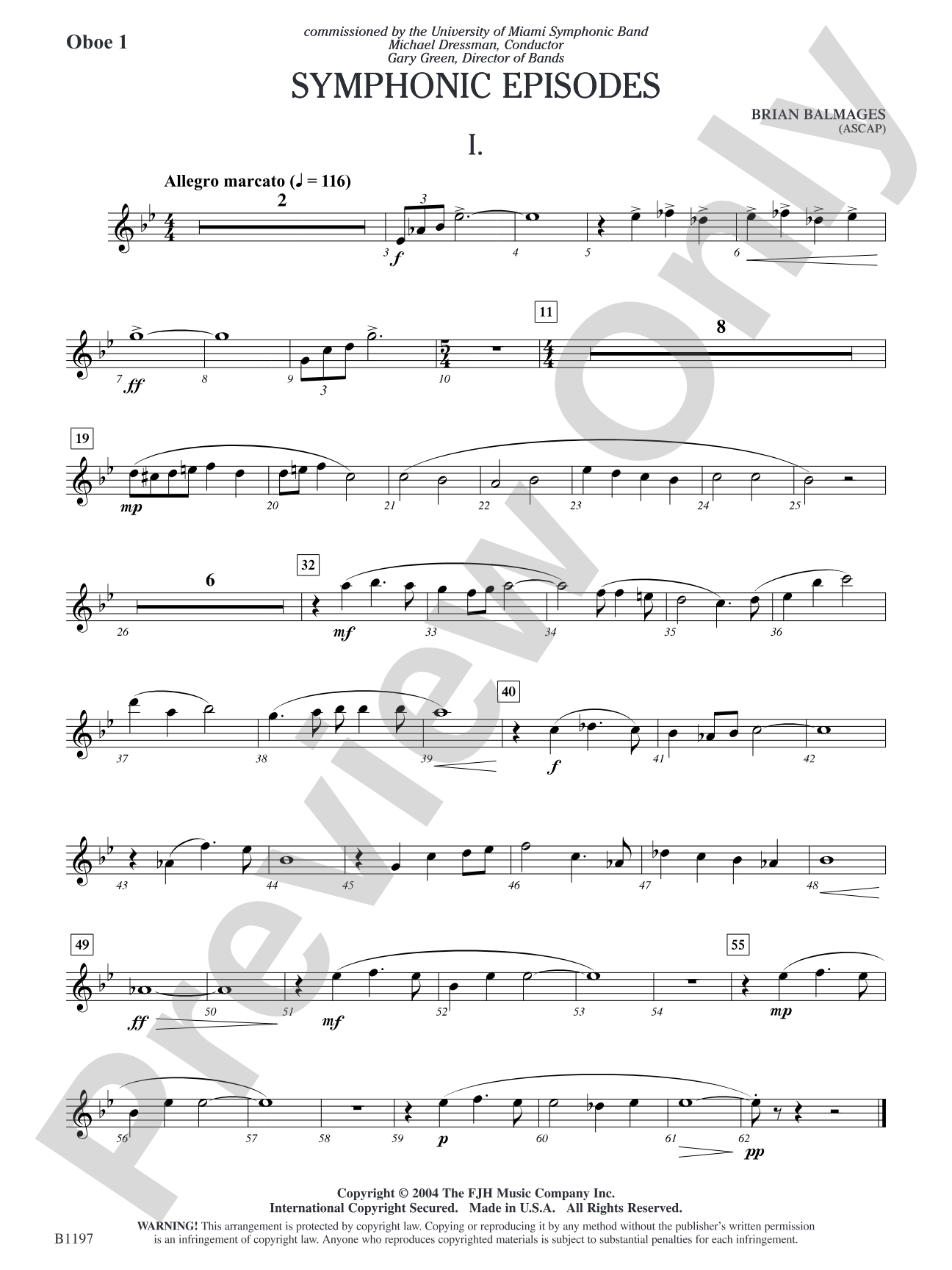 Symphonic Episodes: Oboe 1