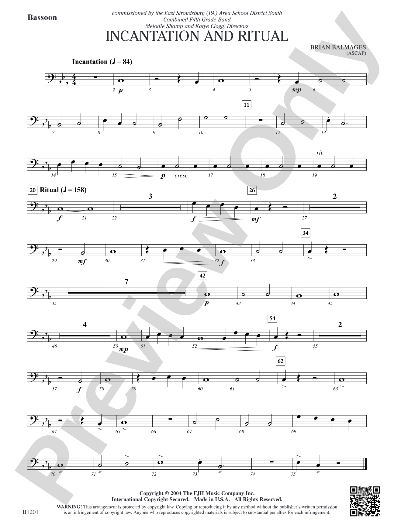 Incantation and Ritual: Bassoon