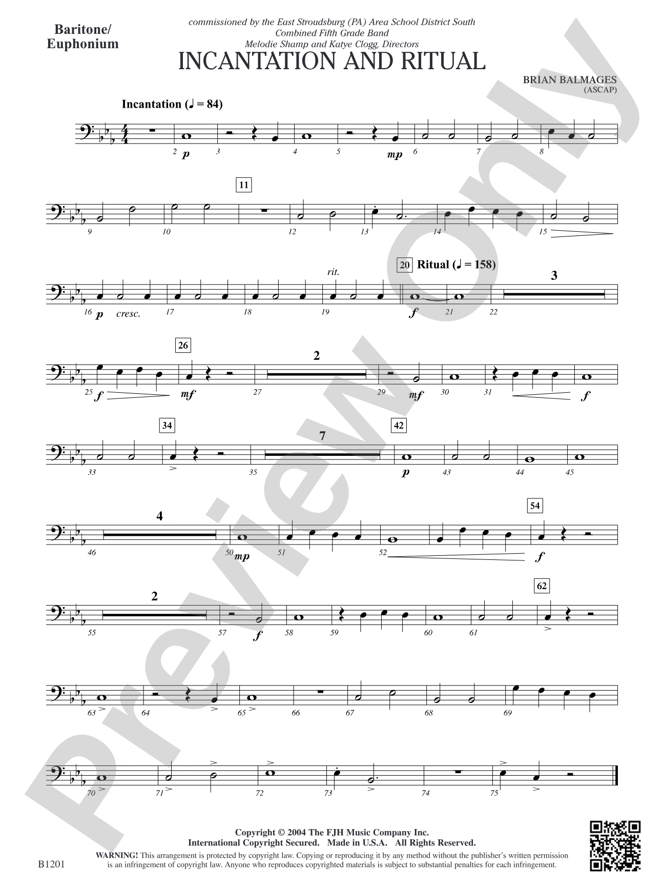 Incantation and Ritual: Baritone/Euphonium