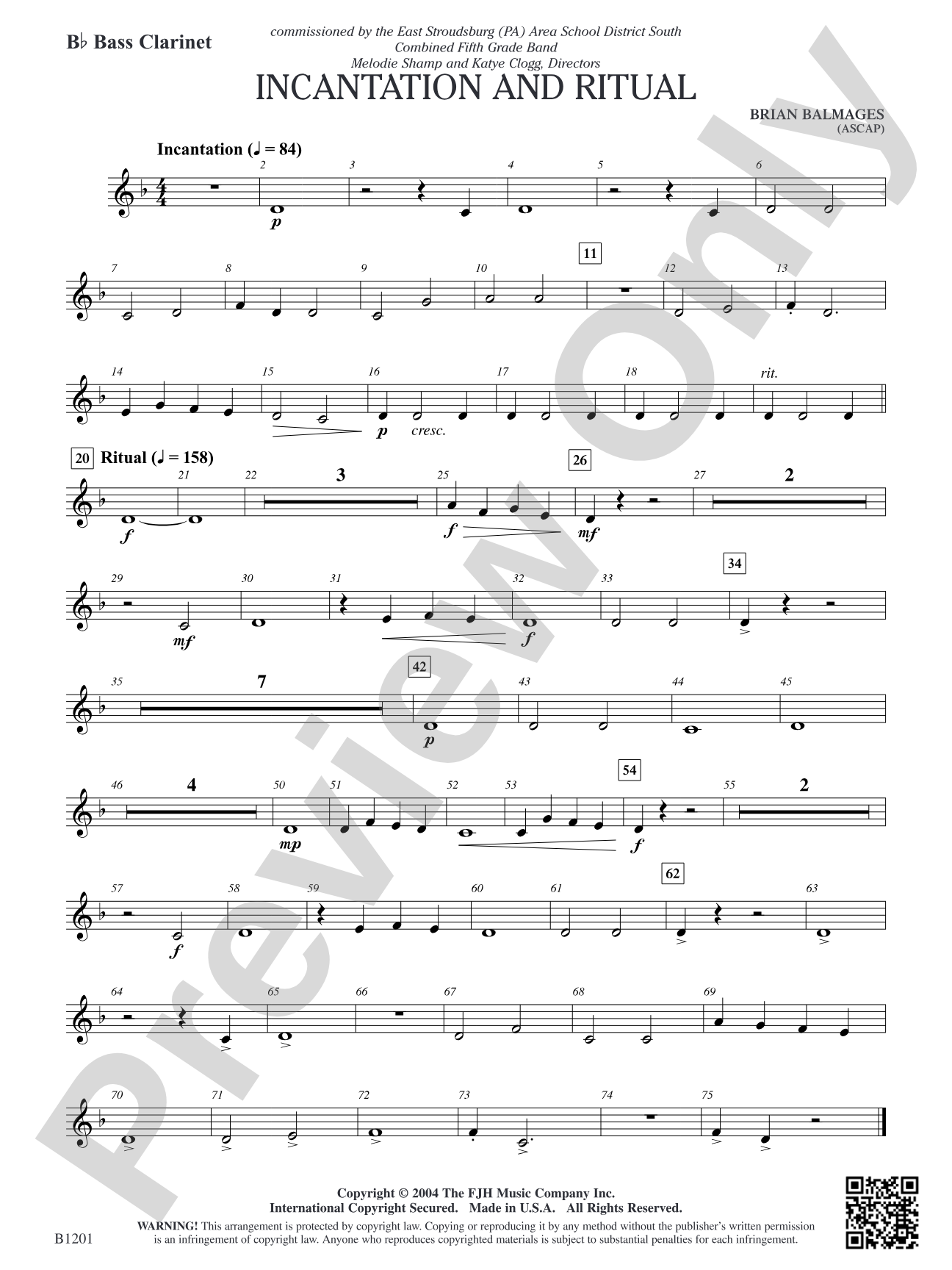Incantation and Ritual: B-flat Bass Clarinet